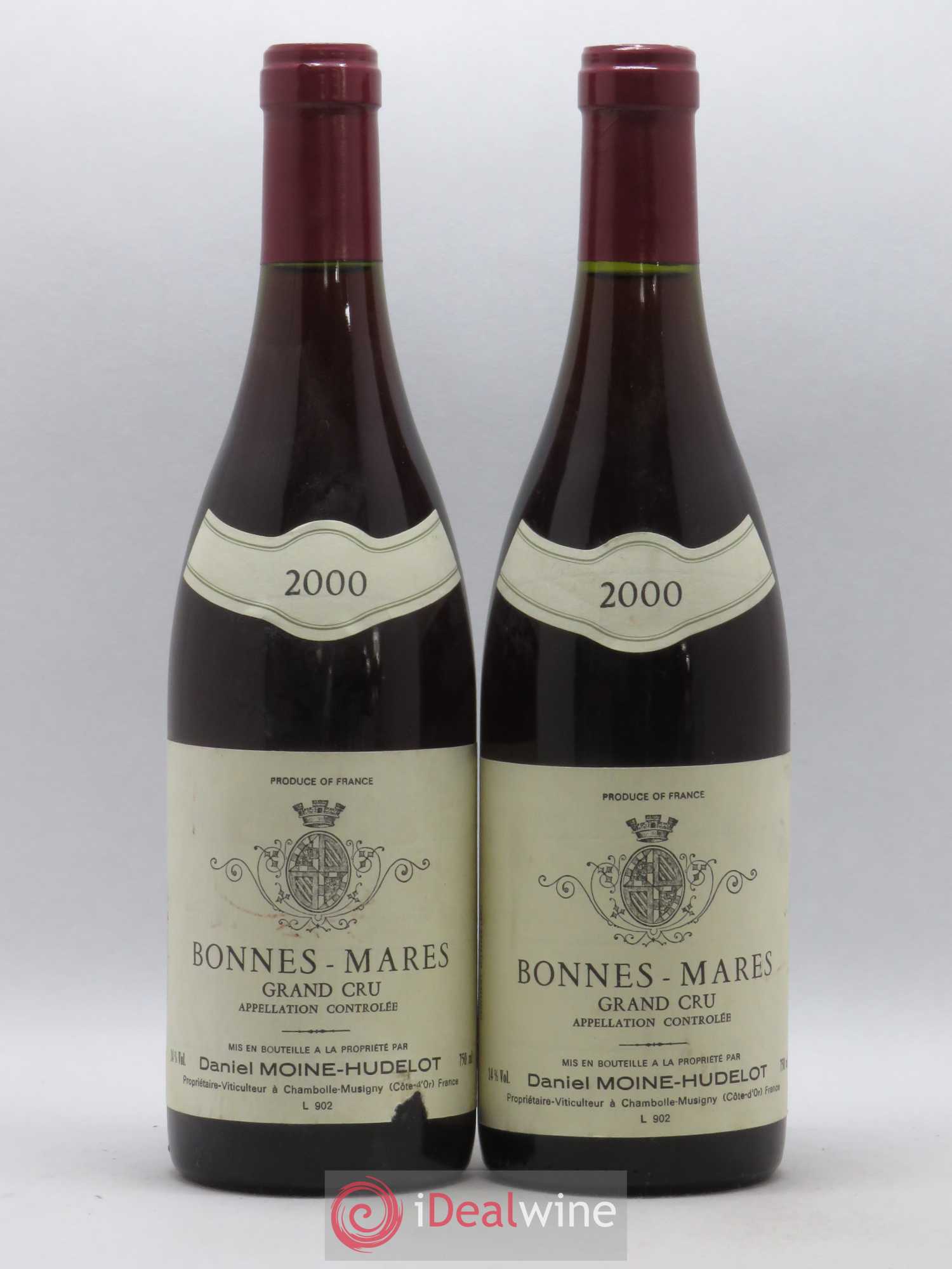 Bonnes-Mares Grand Cru Moine-Hudelot (Domaine) 2000 - Lot de 2 bouteilles - 0
