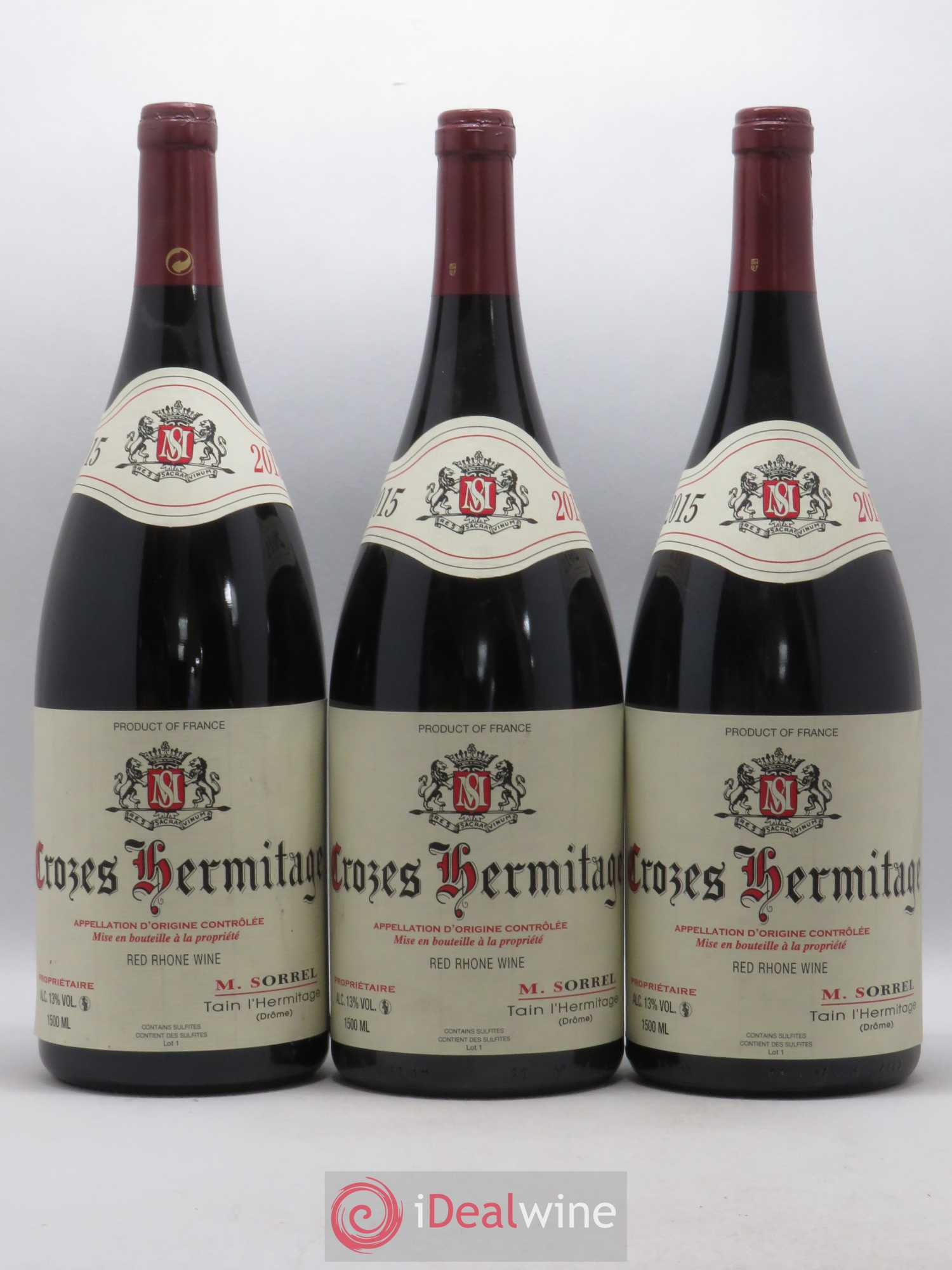 Crozes-Hermitage Marc Sorrel 2015 - Posten von 3 Magnum - 0