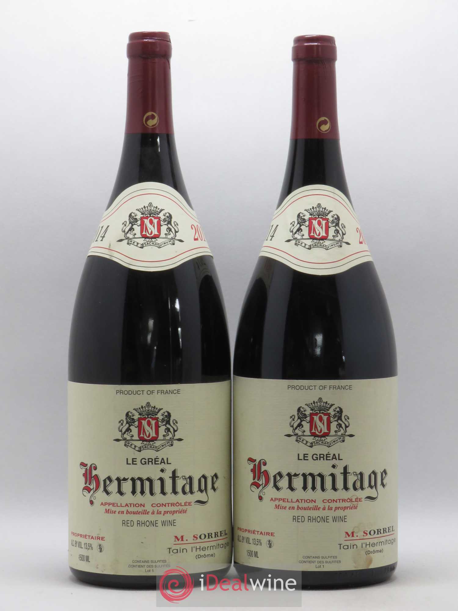 Hermitage Le Gréal Marc Sorrel 2014 - Lot de 2 magnums - 0