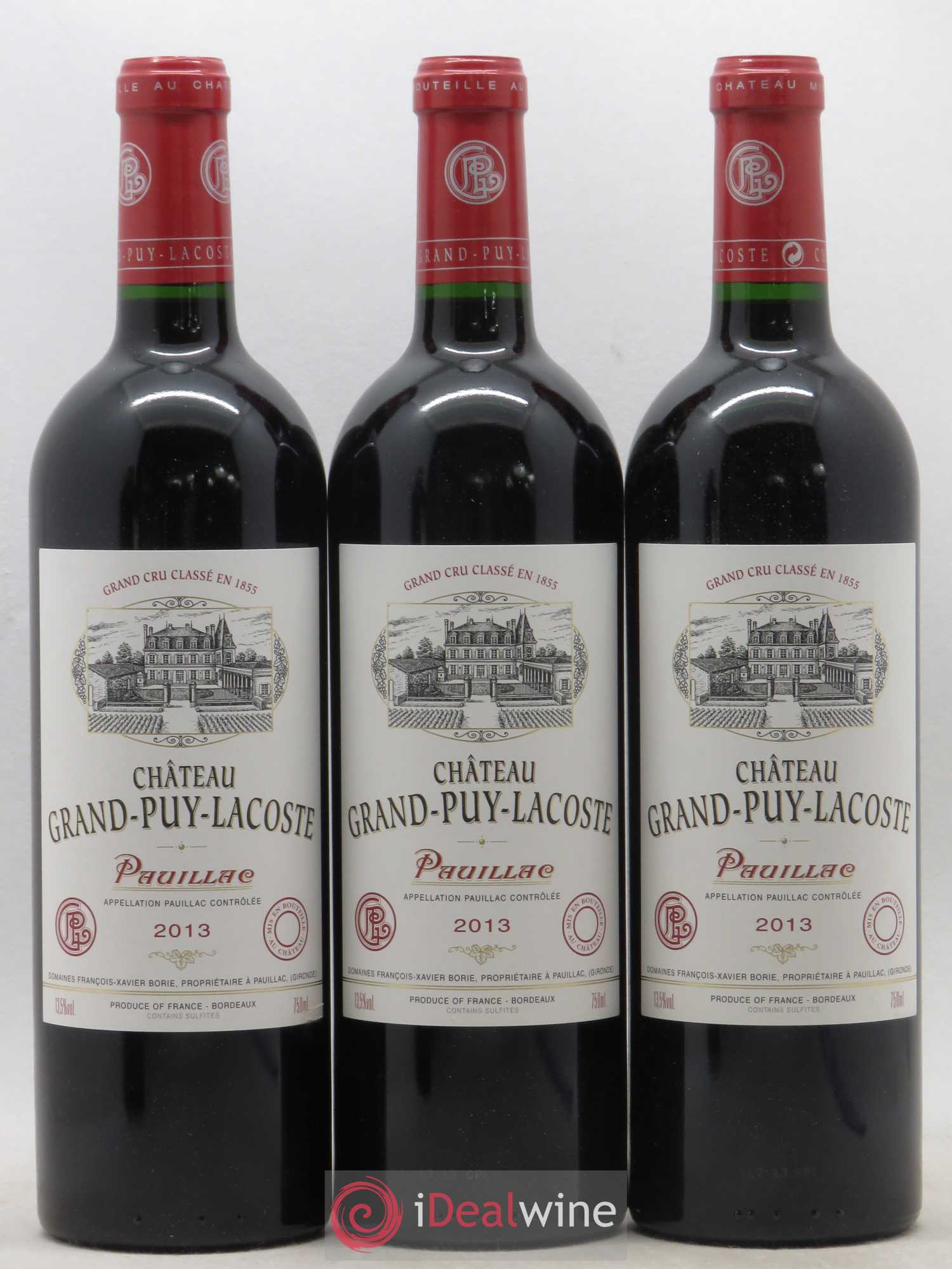 Château Grand Puy Lacoste 5ème Grand Cru Classé 2013 - Lot de 12 bouteilles - 1