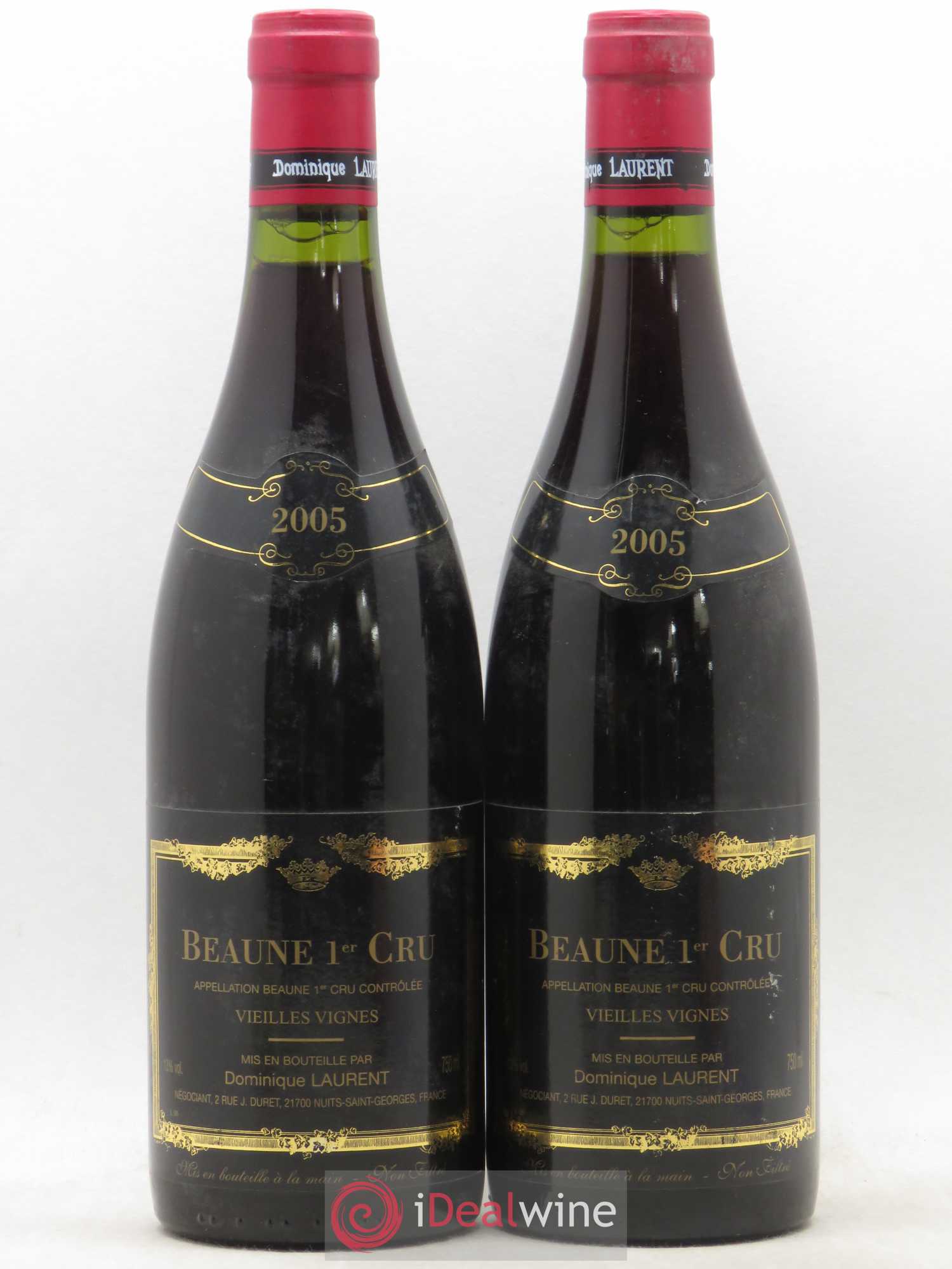 Beaune 1er Cru Vieilles Vignes Dominique Laurent 2005 - Lot de 2 bouteilles - 0