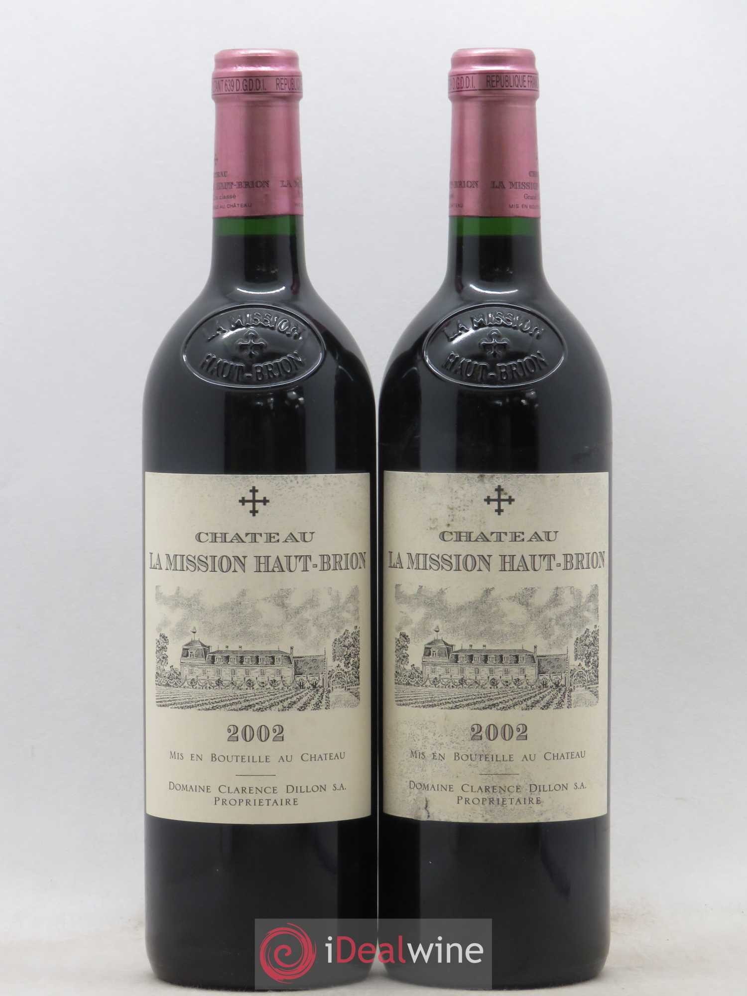 Château la Mission Haut-Brion Cru Classé de Graves 2002 - Lot de 2 bouteilles - 0