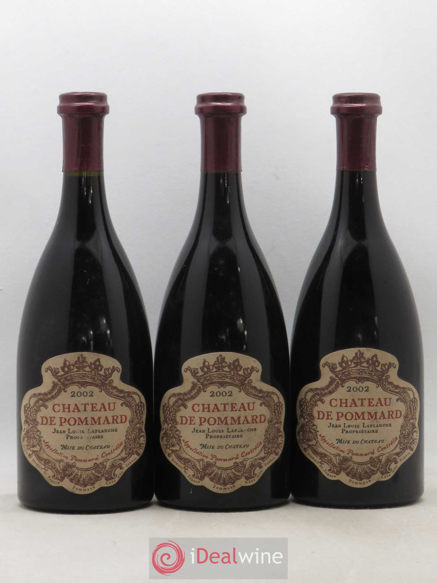 Pommard Château de Pommard 2002 - Lot de 3 bouteilles - 0
