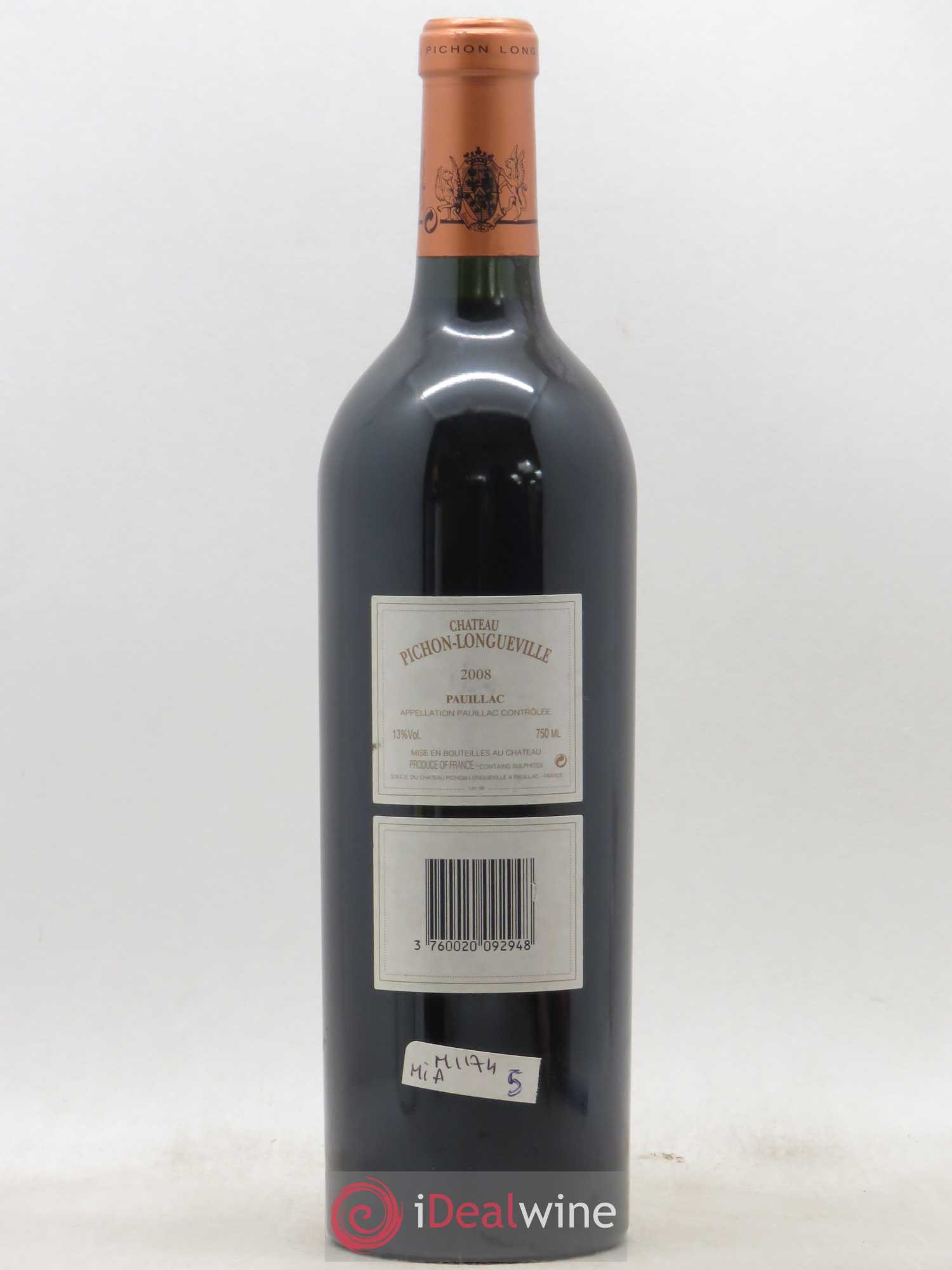 Pichon Longueville Baron 2ème Grand Cru Classé 2008 - Lot de 1 bouteille - 1