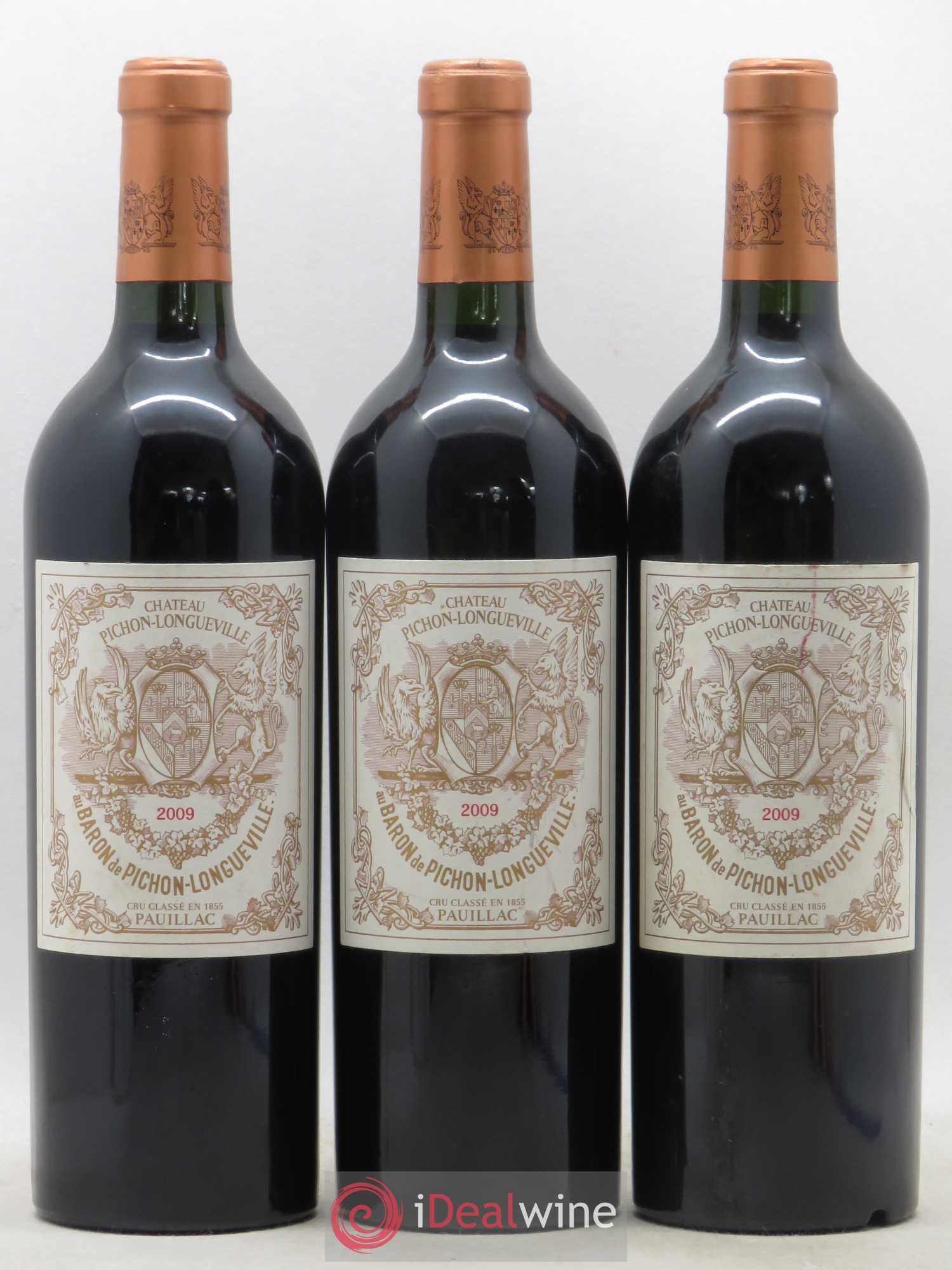 Pichon Longueville Baron 2ème Grand Cru Classé 2009 - Lot de 3 bouteilles - 0