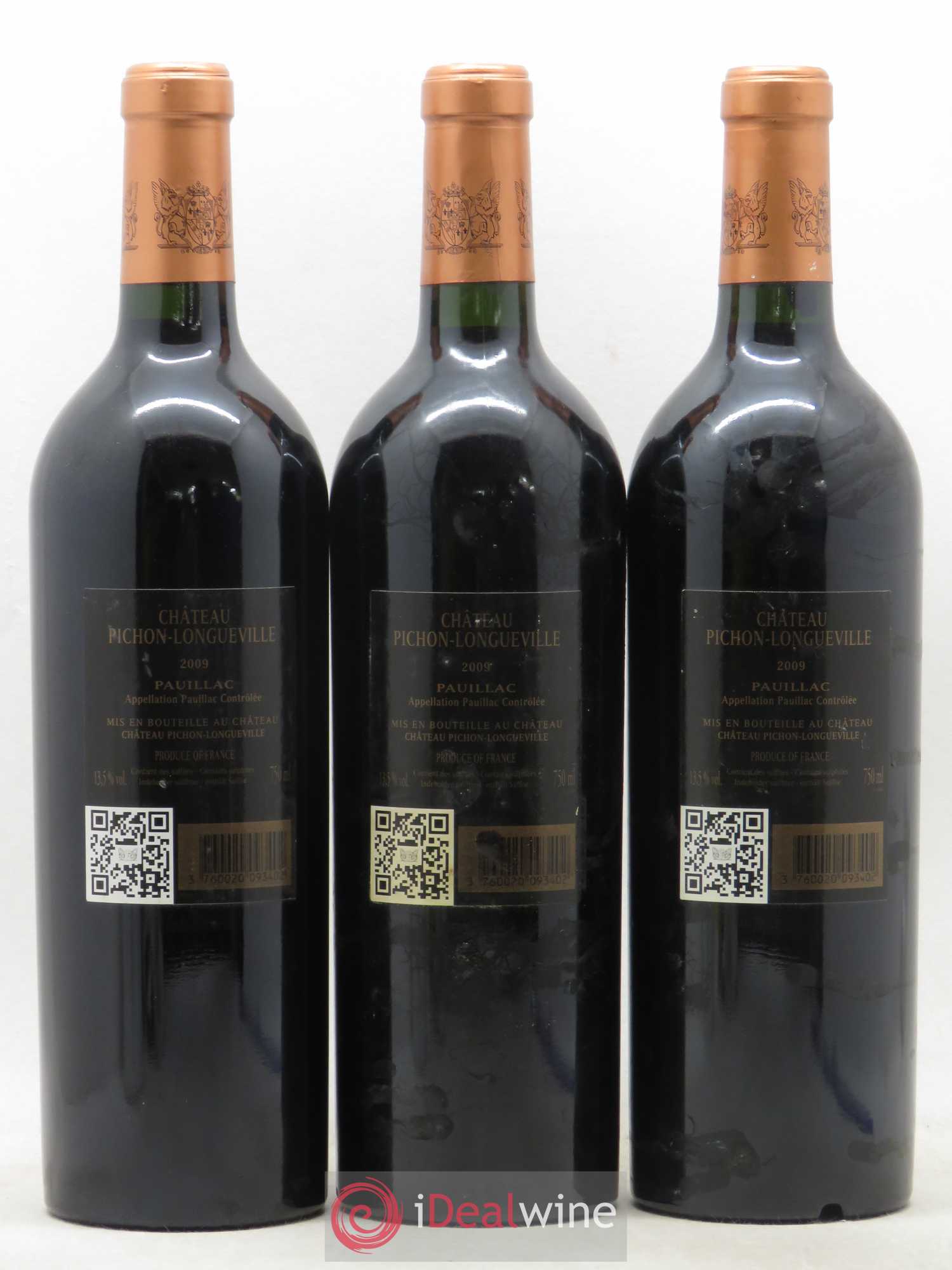 Pichon Longueville Baron 2ème Grand Cru Classé 2009 - Lot de 3 bouteilles - 1