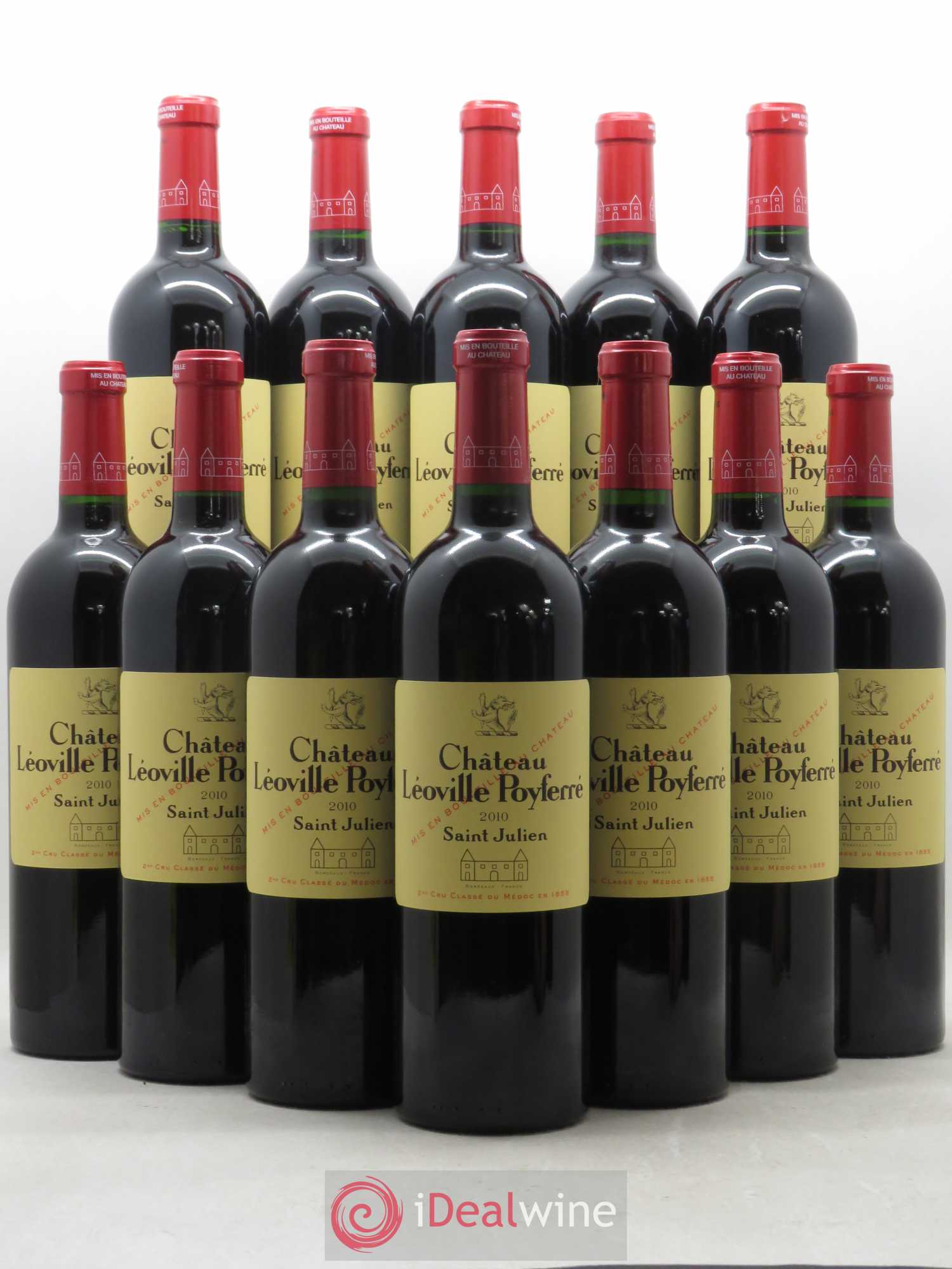 Château Léoville Poyferré 2ème Grand Cru Classé 2010 - Lot de 12 bouteilles - 0