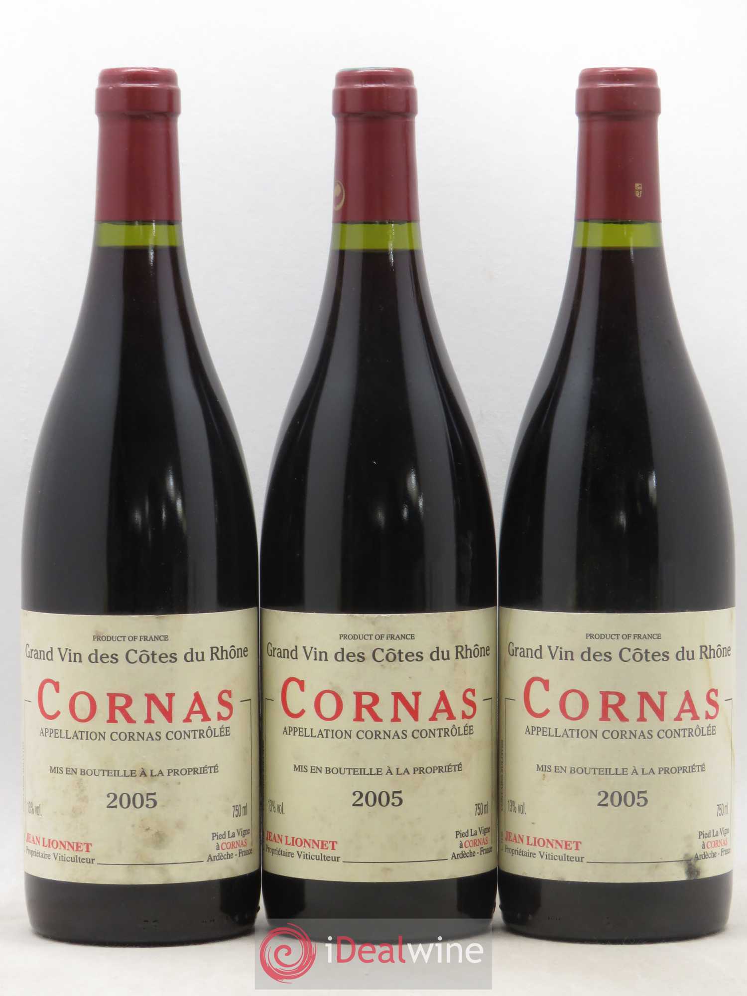 Cornas Jean Lionnet 2005 - Posten von 3 Flaschen - 0
