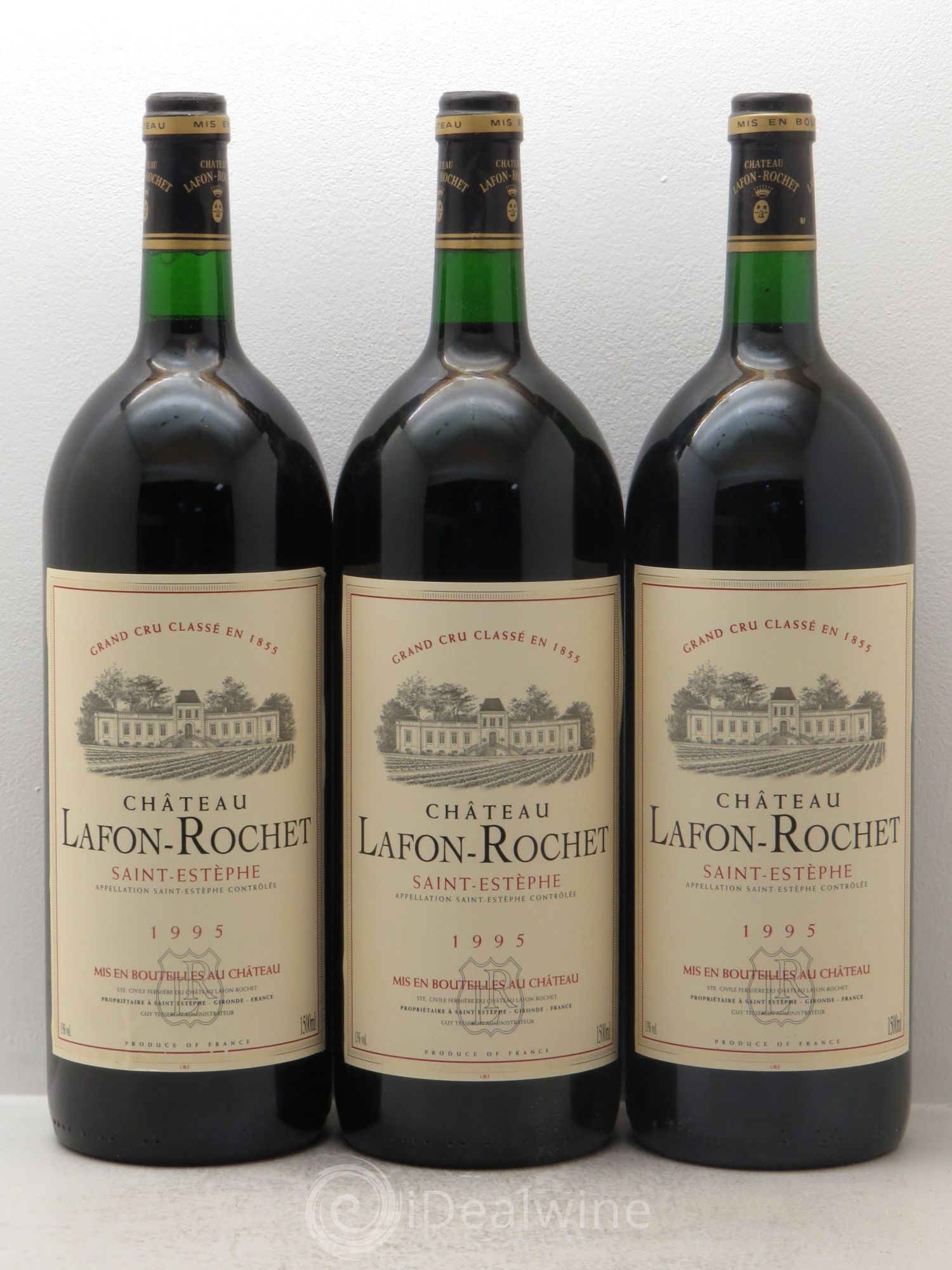 Château Lafon Rochet 4ème Grand Cru Classé 1995 - Lot de 3 magnums - 0