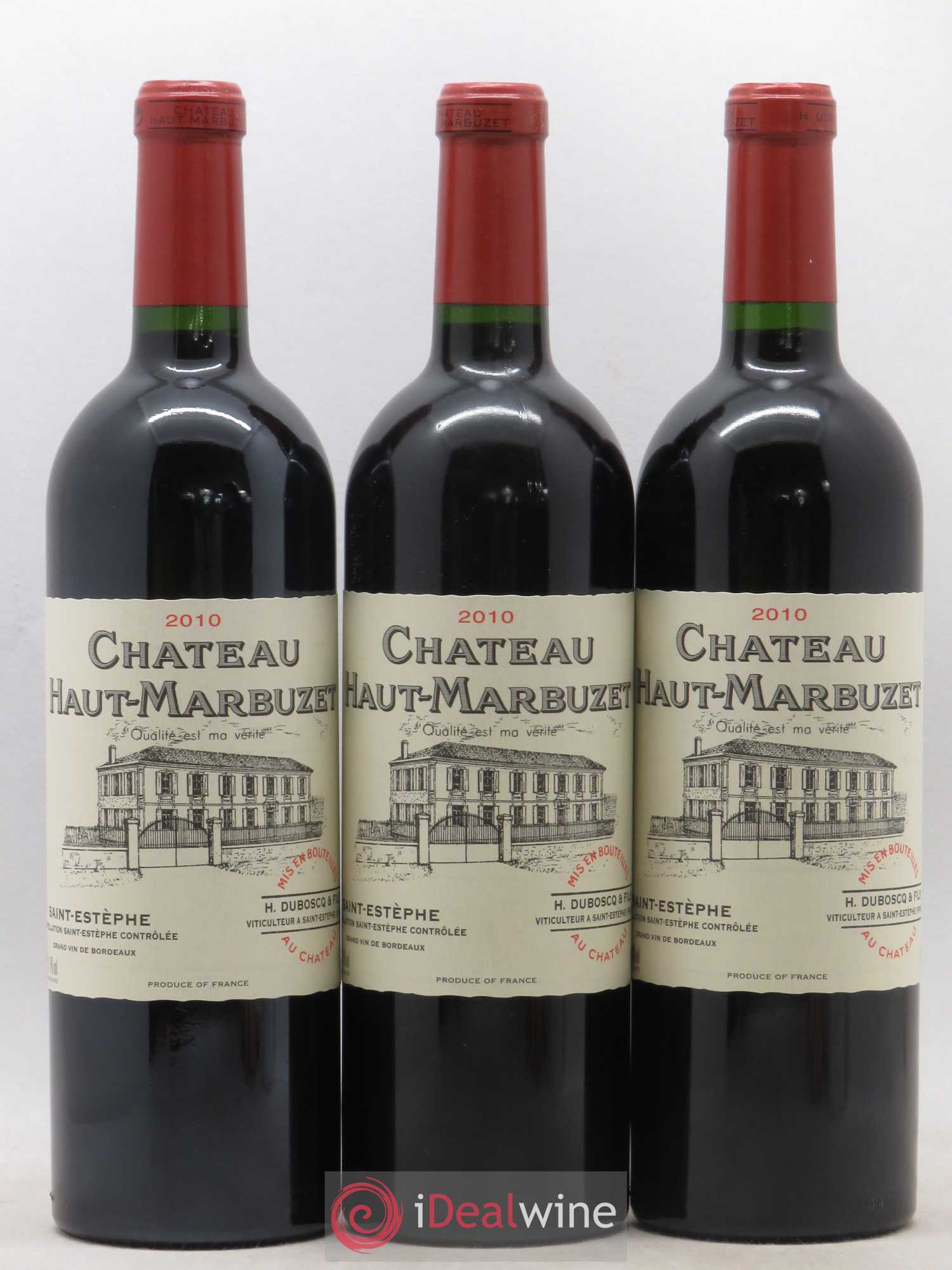 Château Haut Marbuzet 2010 - Lot de 3 bouteilles - 0