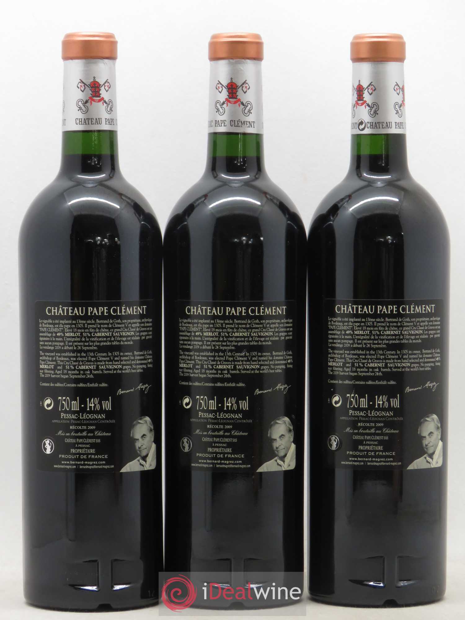Château Pape Clément Cru Classé de Graves 2009 - Lot de 6 bouteilles - 4