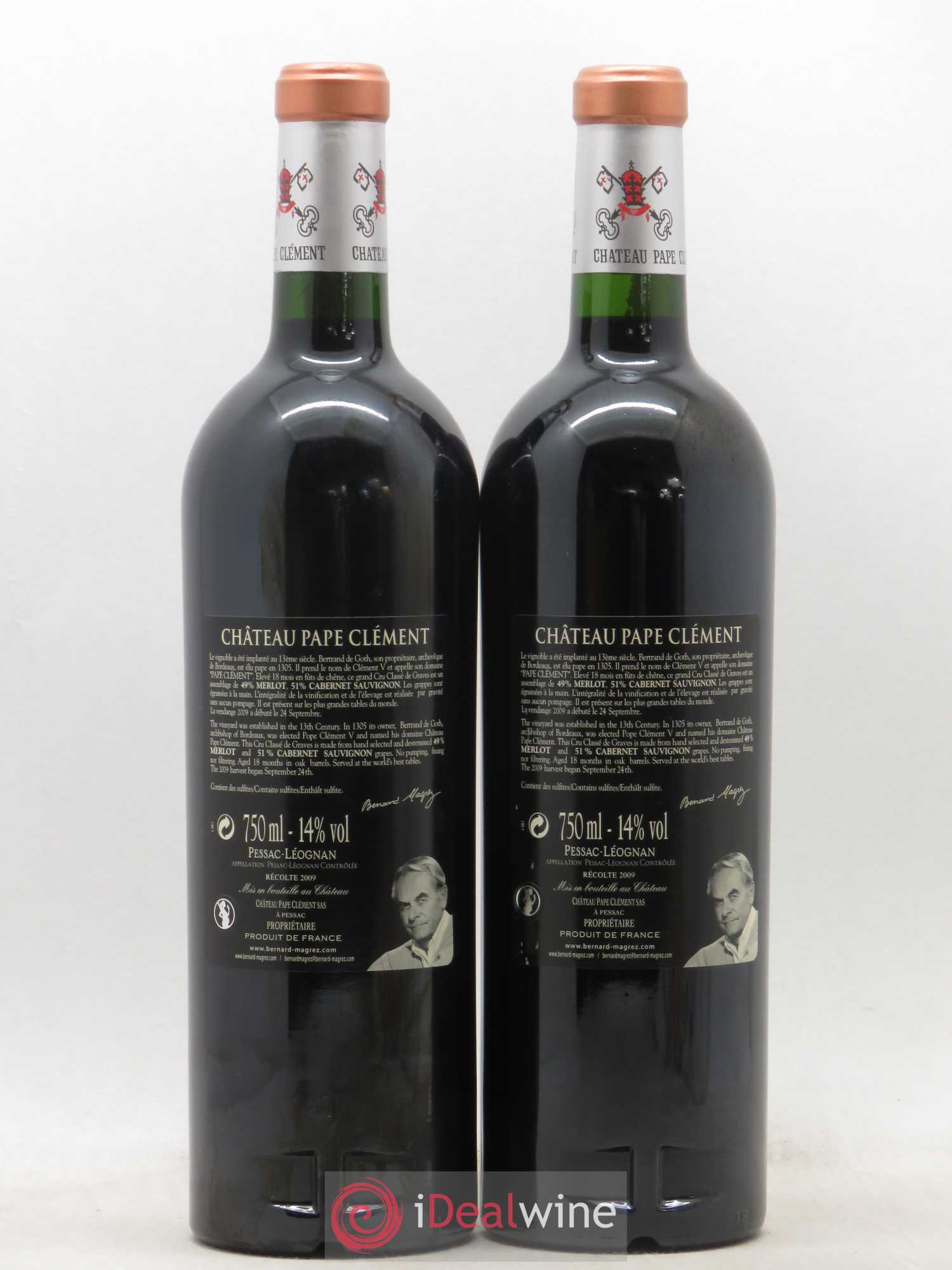 Château Pape Clément Cru Classé de Graves 2009 - Lot de 2 bouteilles - 1