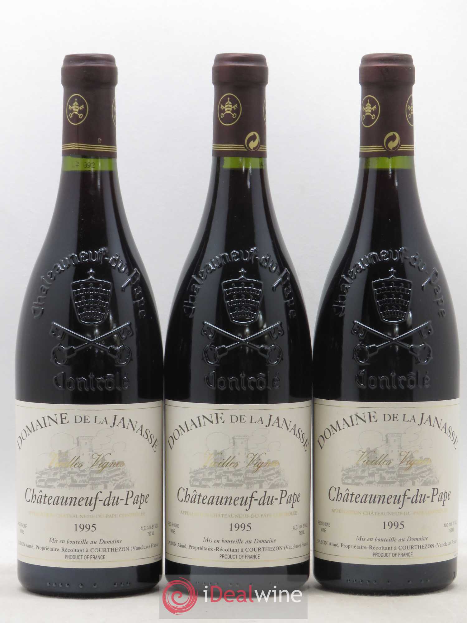 Châteauneuf-du-Pape Cuvée Vieilles Vignes La Janasse (Domaine de) 1995 - Lot de 3 bouteilles - 0