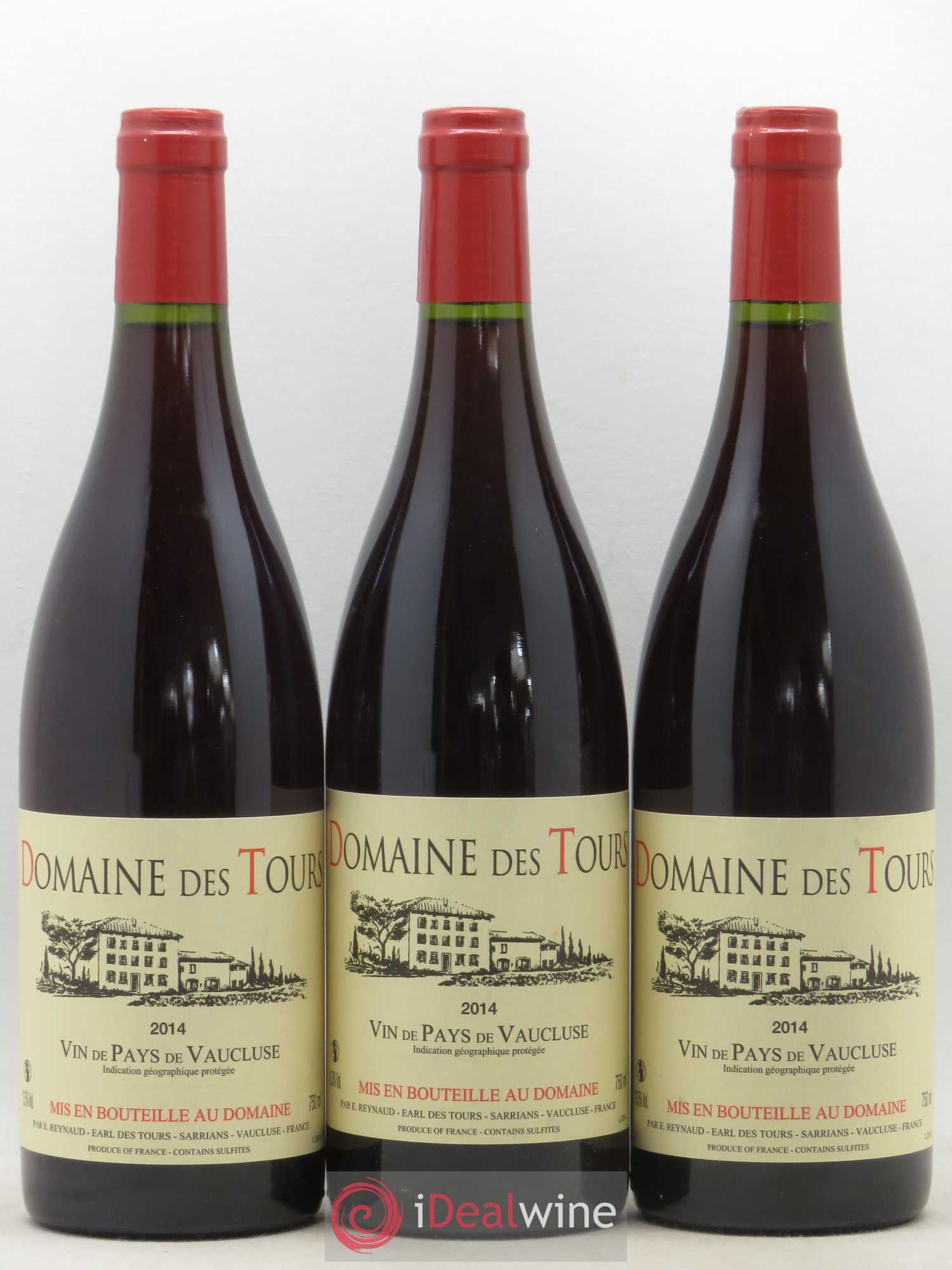 Vaucluse (Vin de Pays de Vaucluse) Domaine des Tours Emmanuel Reynaud 2014 - Lot de 3 bouteilles - 0