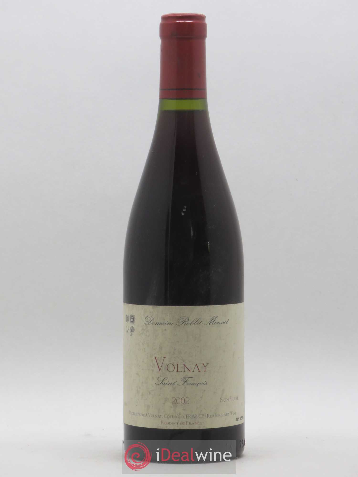Volnay Saint Francois Domaine Roblet Monnot 2002 - Lot de 1 bouteille - 0