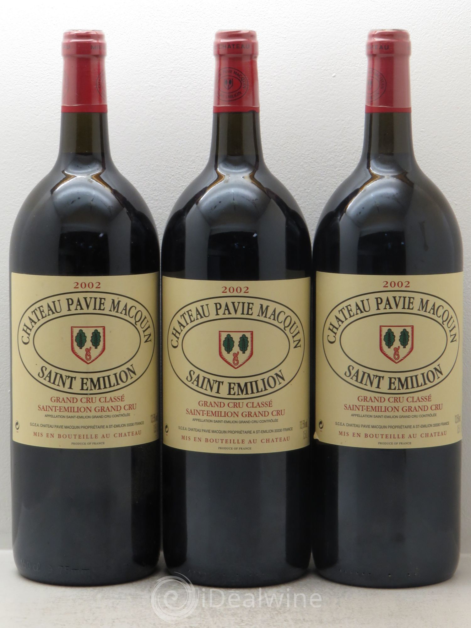 Château Pavie Macquin 1er Grand Cru Classé B 2002 - Lot de 3 magnums - 0