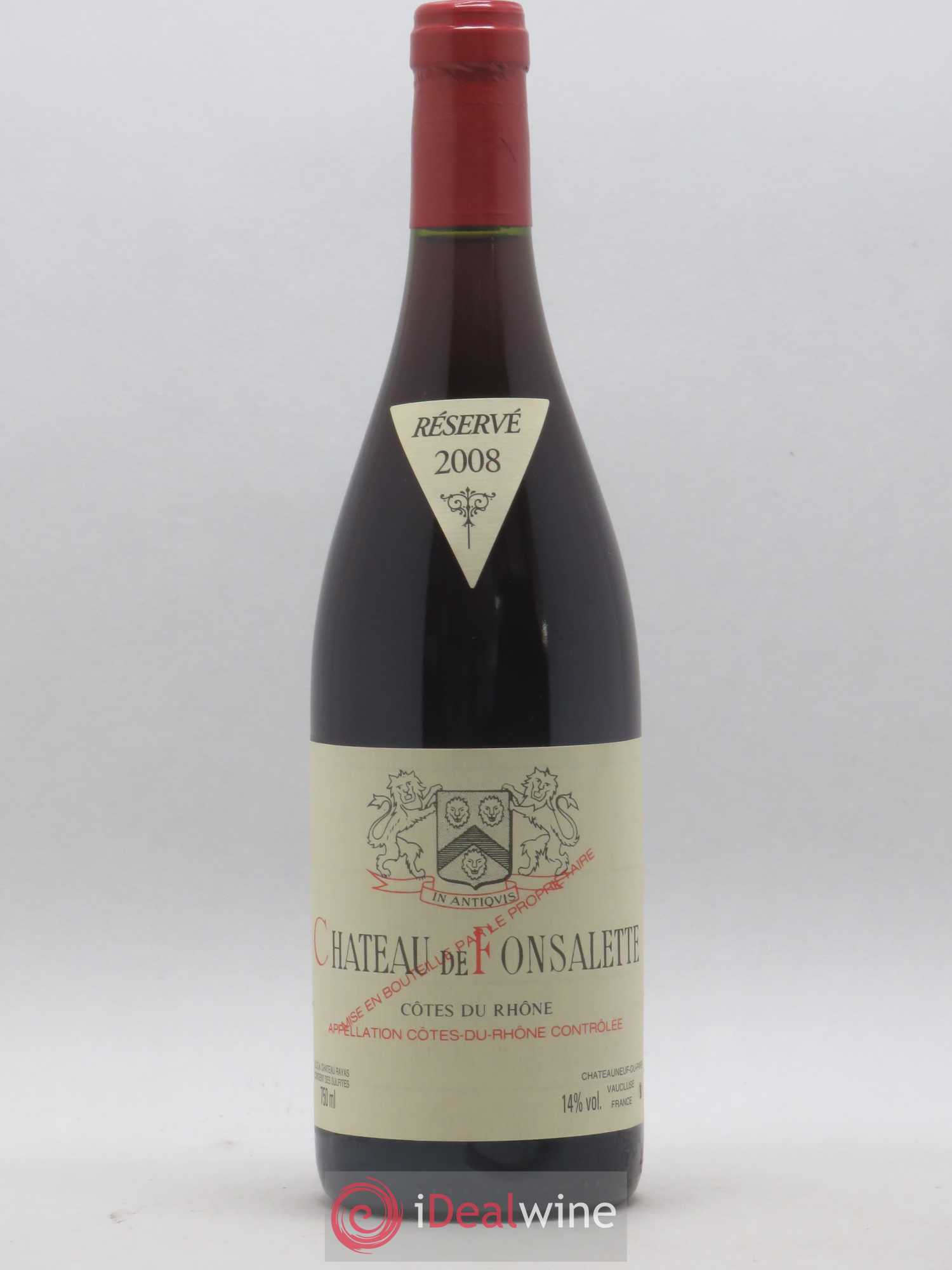 Côtes-du-Rhône Château de Fonsalette Emmanuel Reynaud 2008 - Lot de 1 bouteille - 0