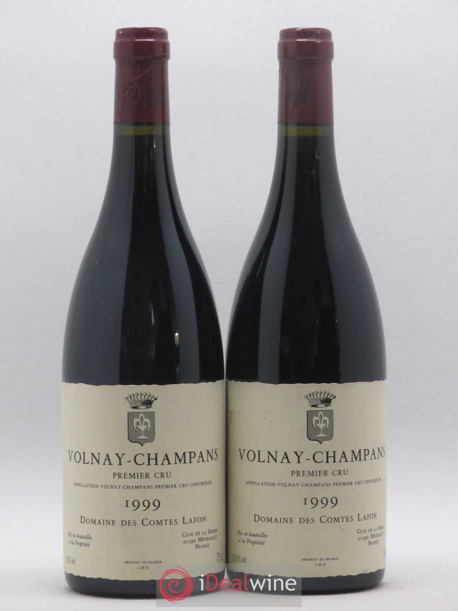 Volnay 1er Cru Champans Comtes Lafon (Domaine des) 1999 - Lot de 2 bouteilles - 0