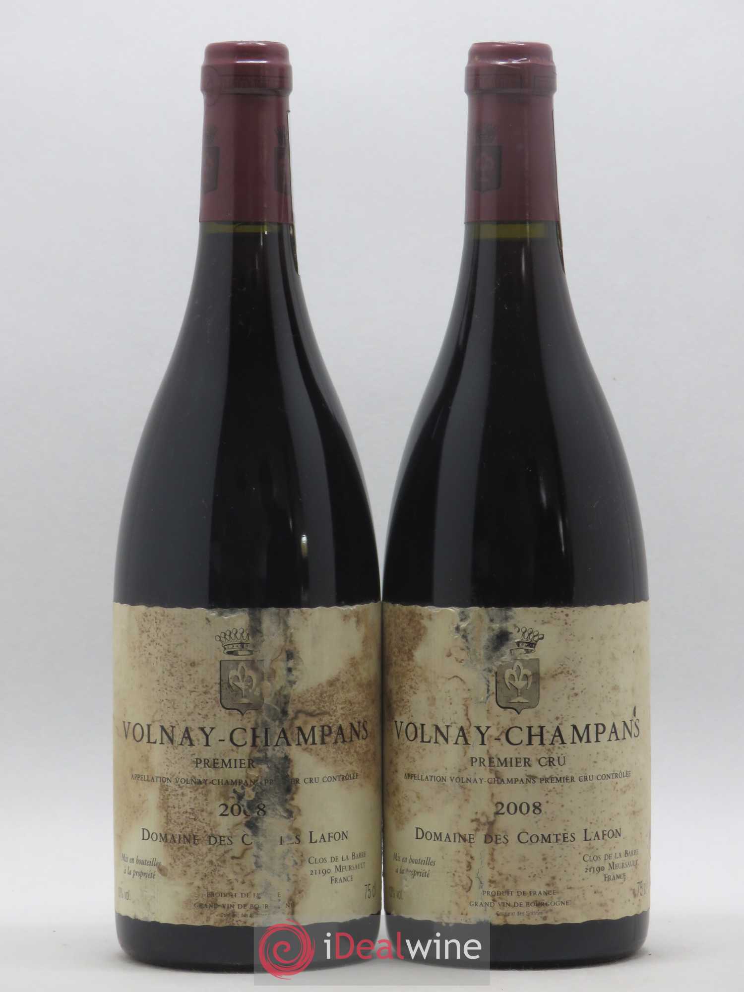 Volnay 1er Cru Champans Comtes Lafon (Domaine des) 2008 - Lot de 2 bouteilles - 0