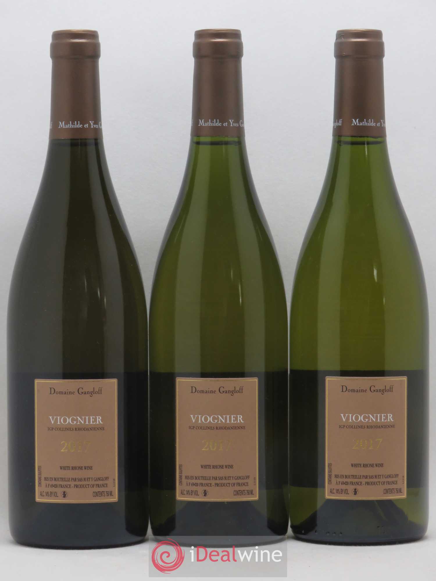 Collines Rhodaniennes Viognier Gangloff 2017 - Posten von 3 Flaschen - 1