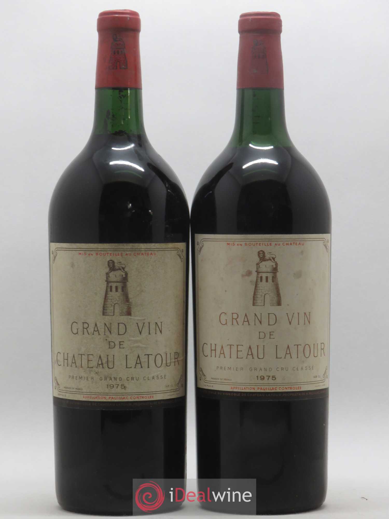 Château Latour 1er Grand Cru Classé 1975 - Lot de 2 magnums - 0