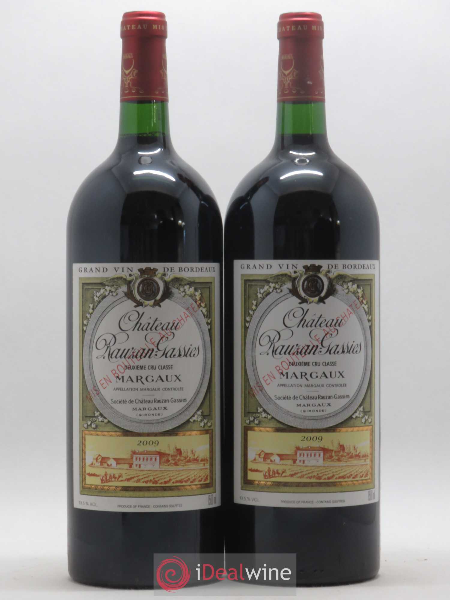 Château Rauzan-Gassies 2ème Grand Cru Classé 2009 - Lot de 2 magnums - 0