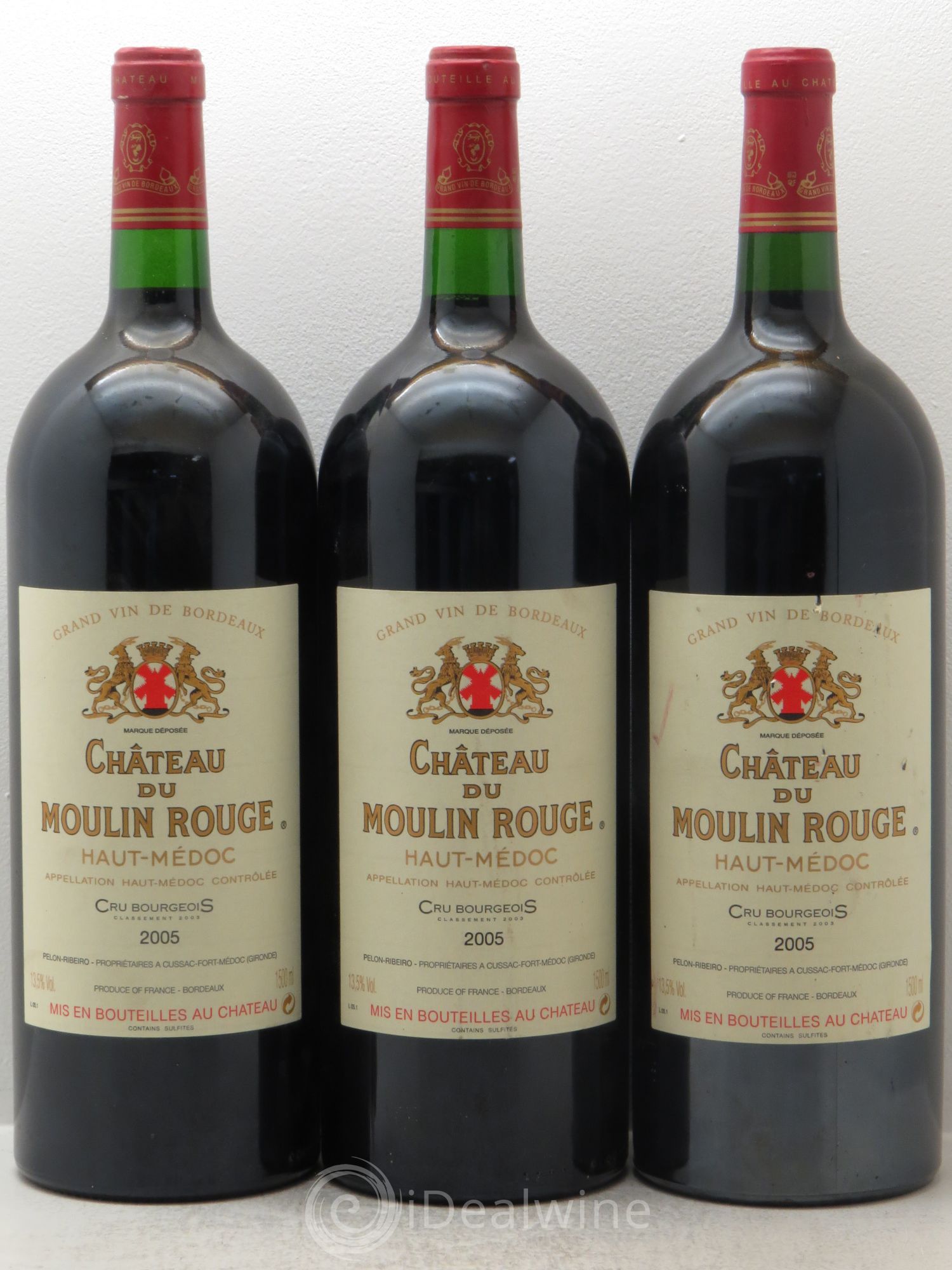 Château du Moulin Rouge Cru Bourgeois 2005 - Lot de 3 magnums - 0