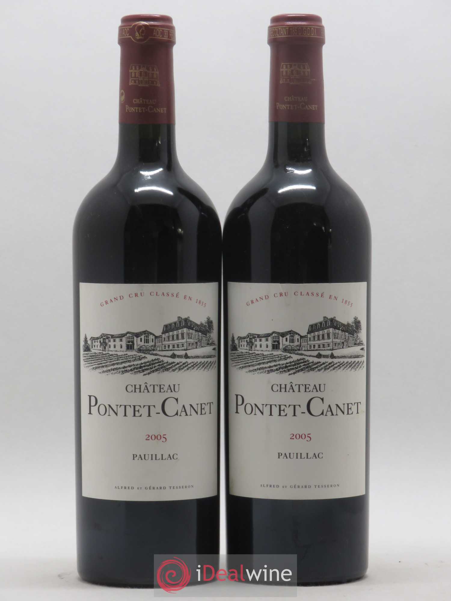 Château Pontet Canet 5ème Grand Cru Classé 2005 - Lot de 2 bouteilles - 0