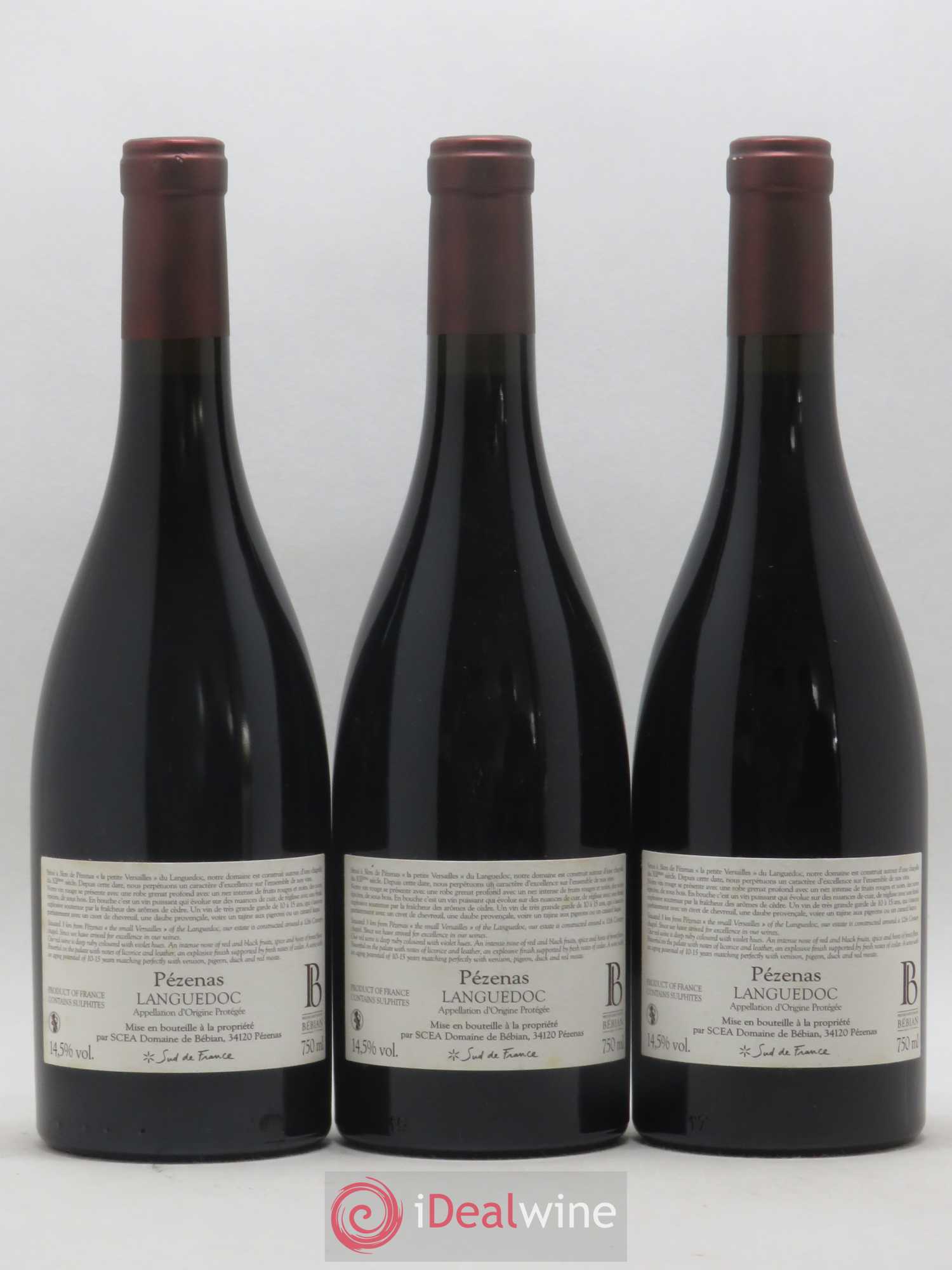 Languedoc Prieuré St-Jean de Bébian 2010 - Lot de 3 bouteilles - 1