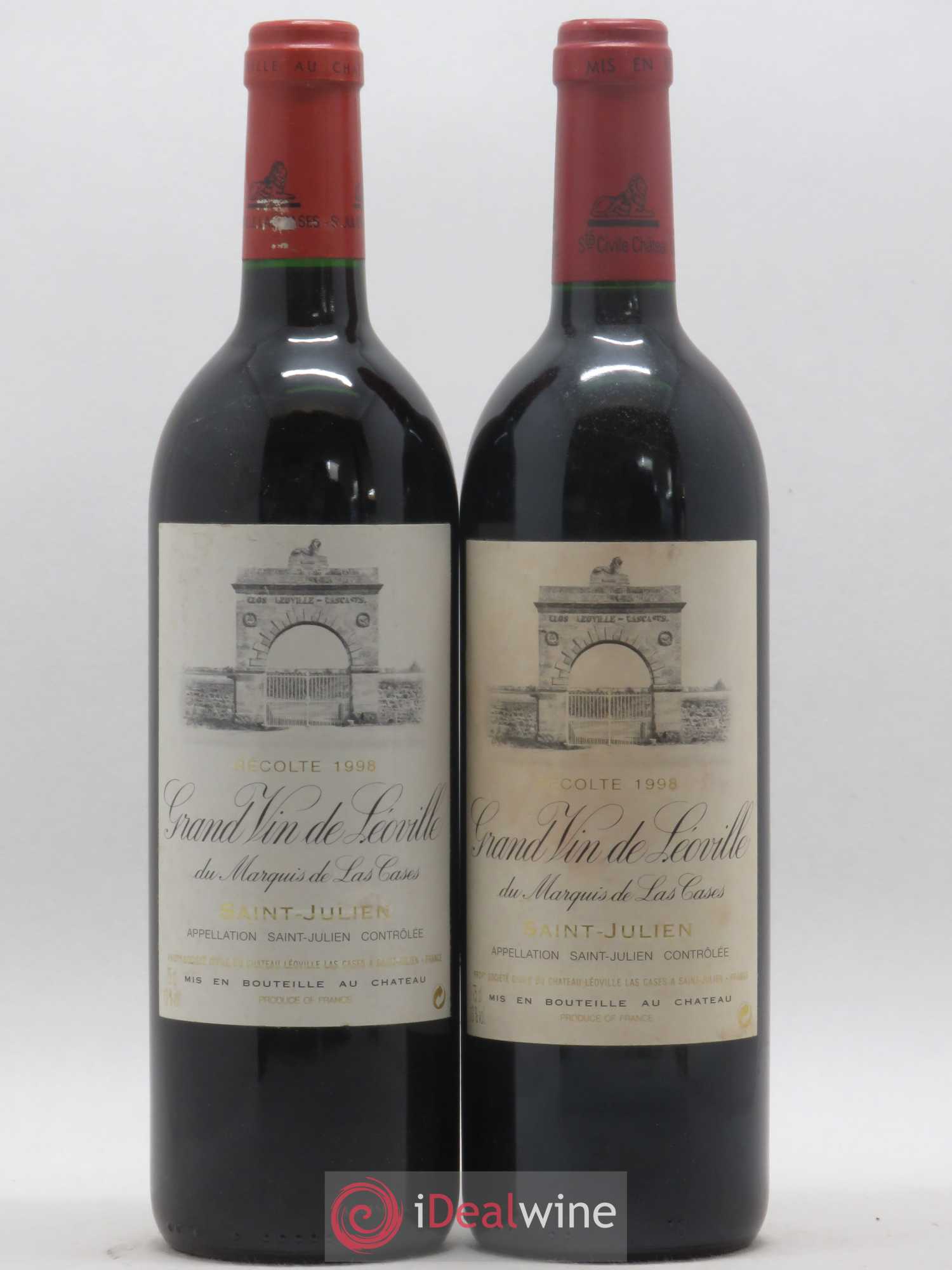 Château Léoville Las Cases 2ème Grand Cru Classé 1998 - Lot de 2 bouteilles - 0