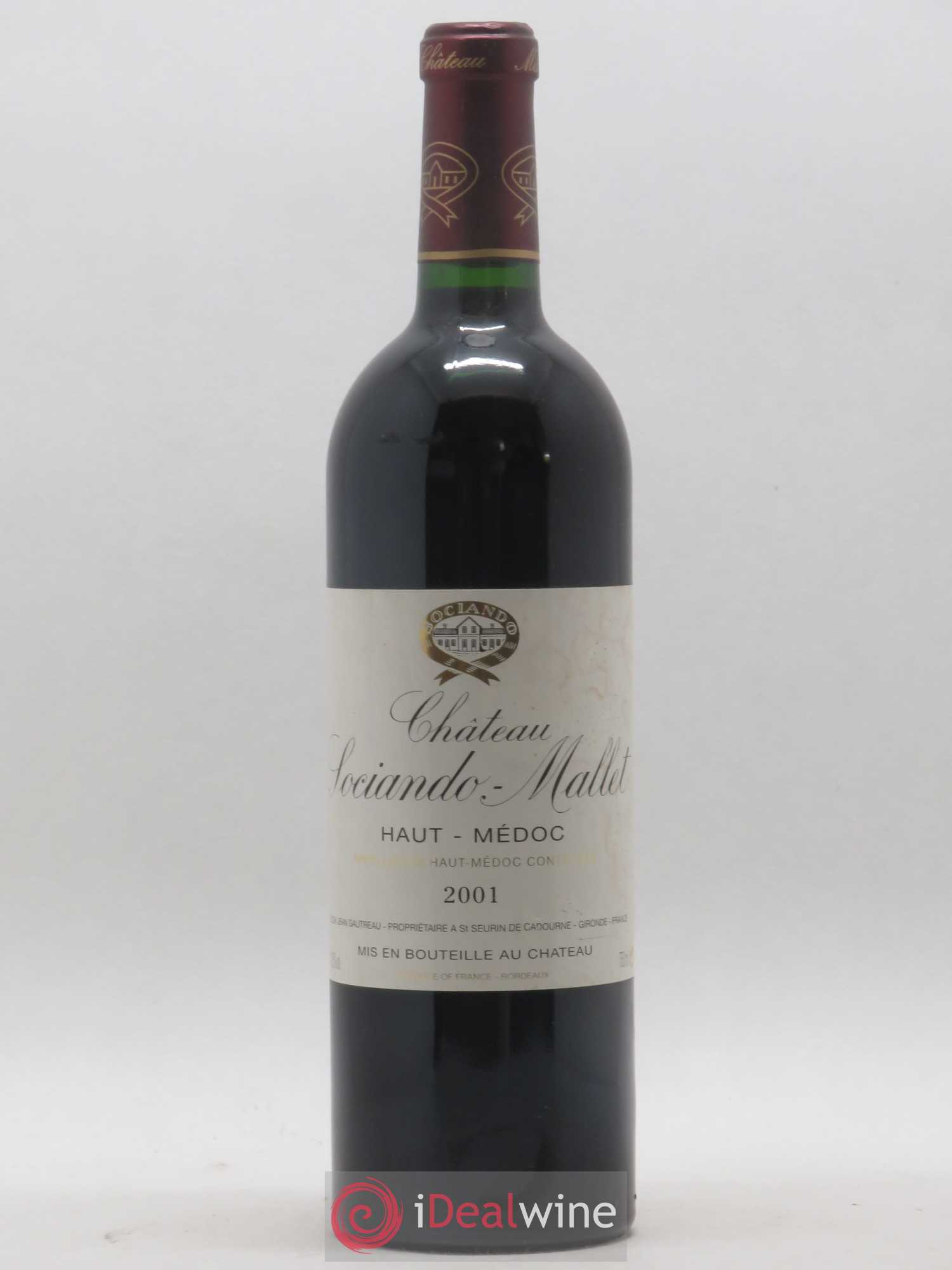 Château Sociando Mallet 2001 - Lot de 1 bouteille - 0