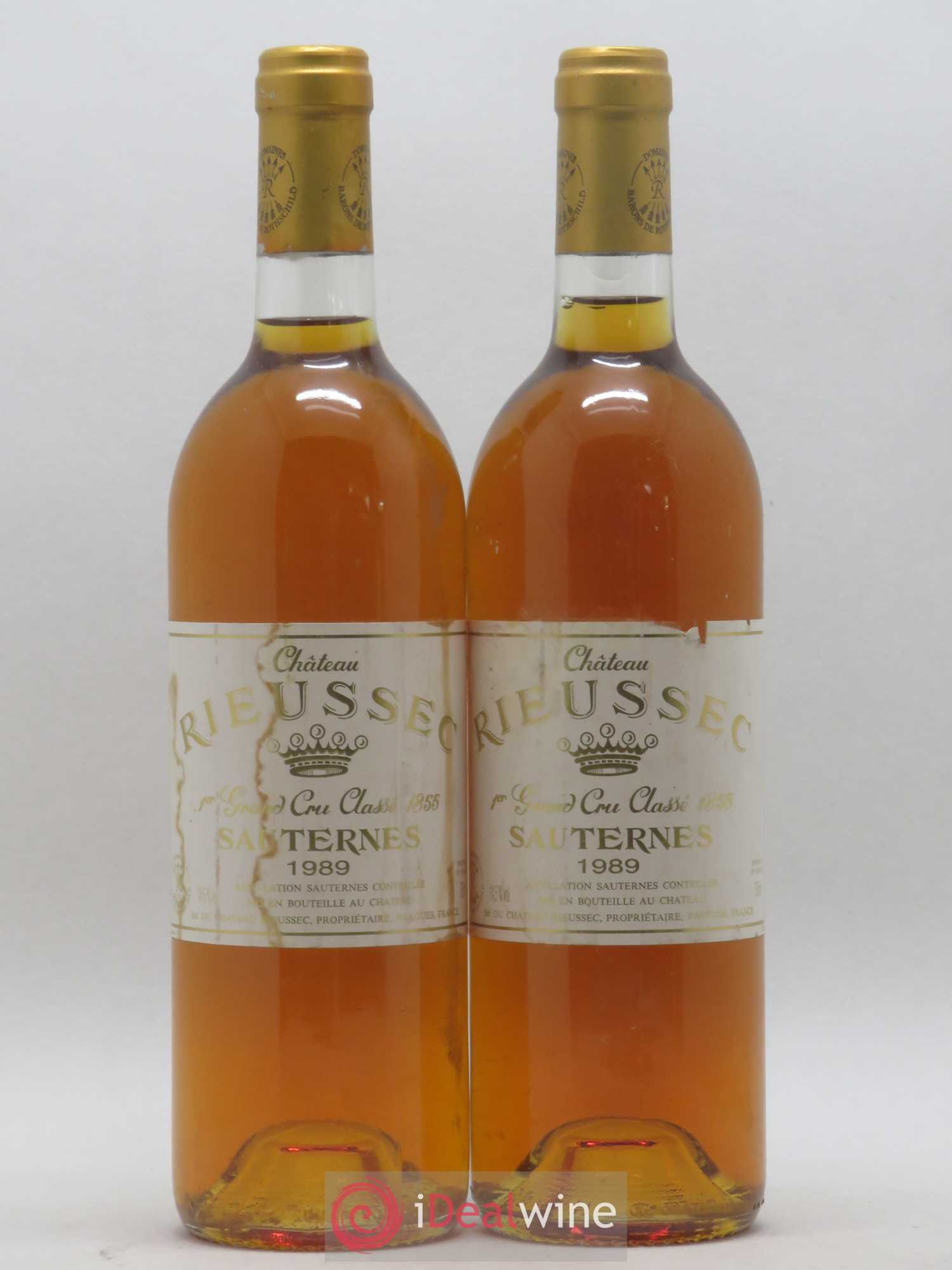 Château Rieussec 1er Grand Cru Classé 1989 - Lotto di 2 bottiglie - 0