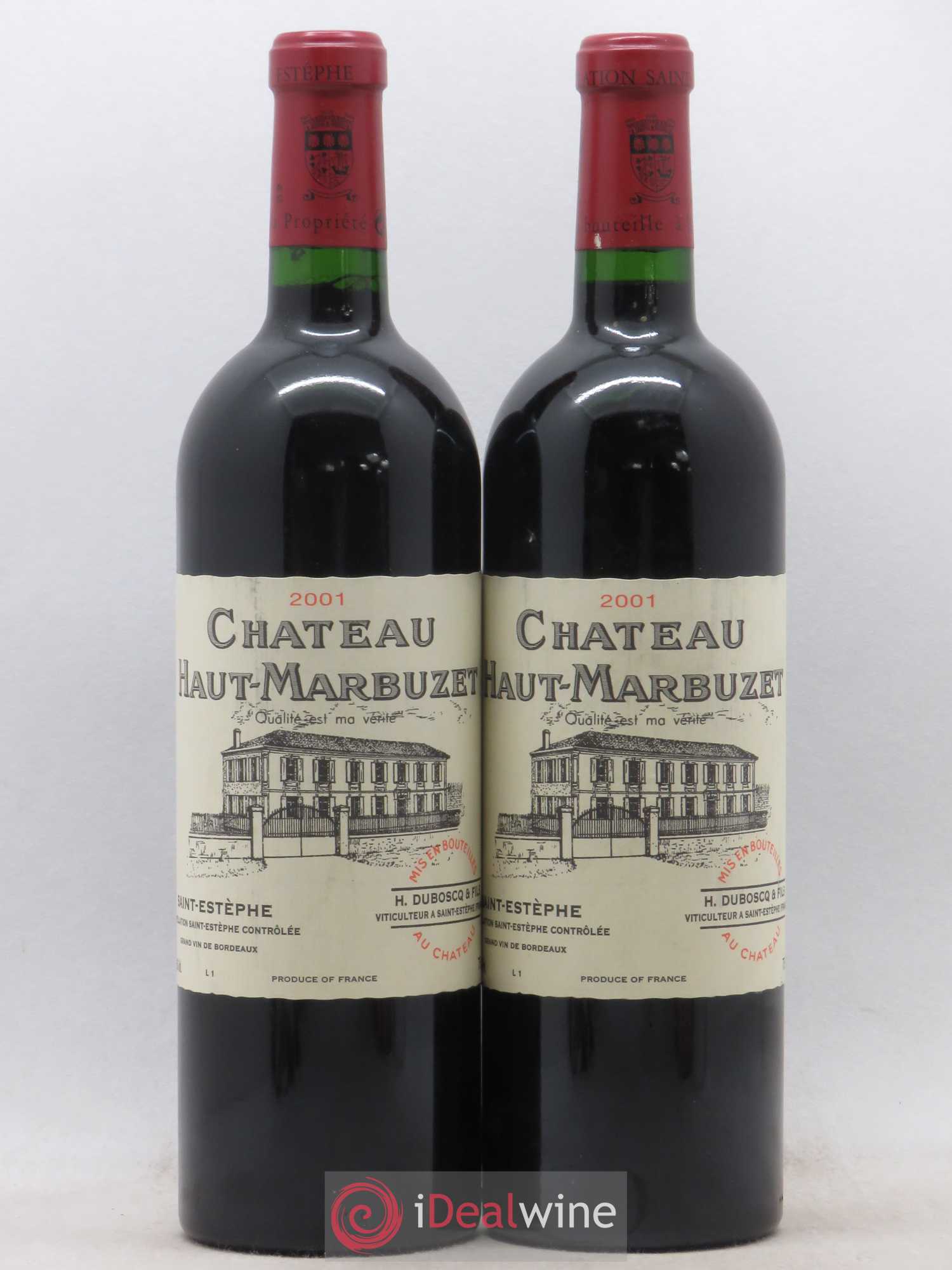 Château Haut Marbuzet 2001 - Lot de 2 bouteilles - 0