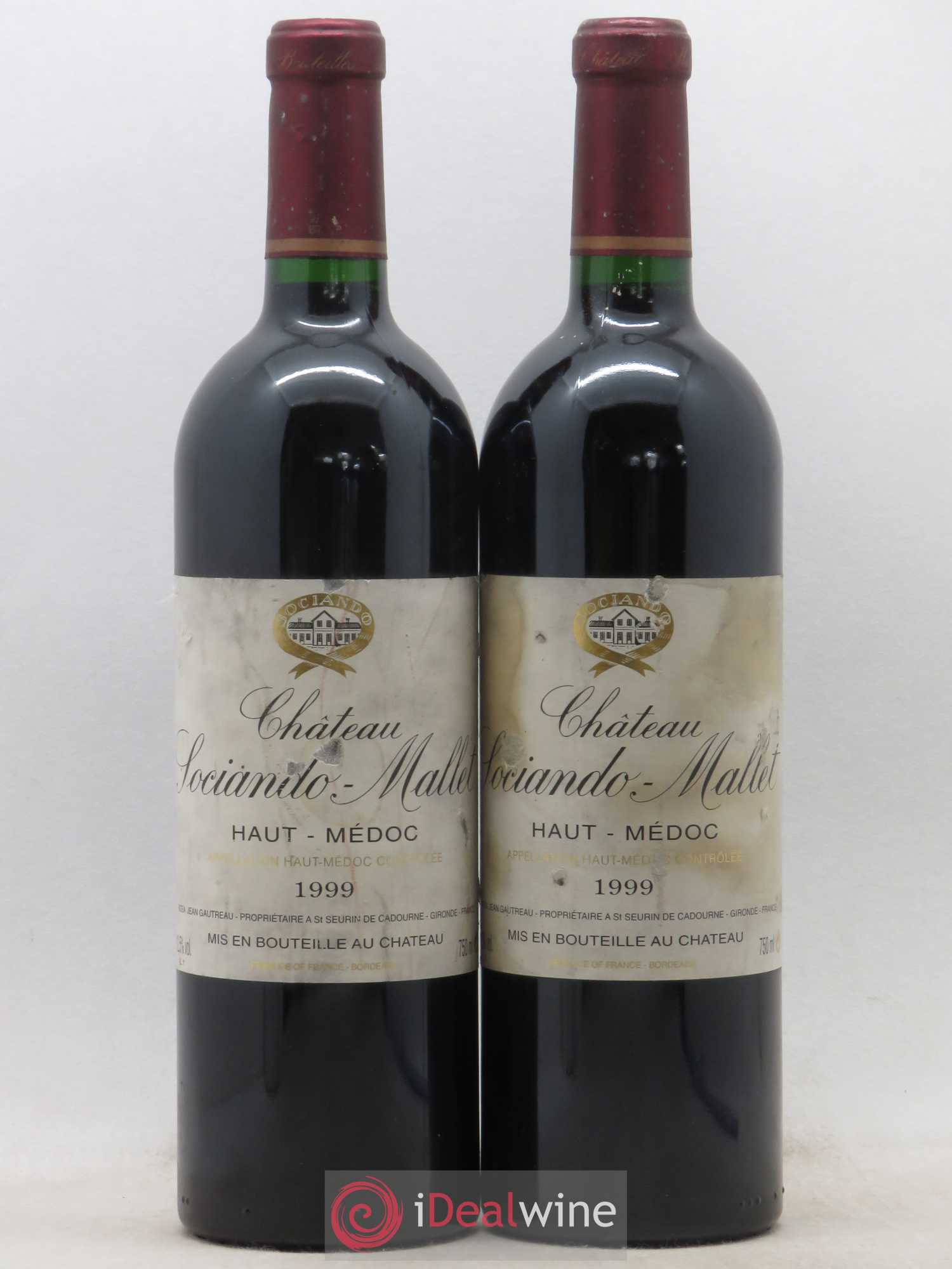Château Sociando Mallet 1999 - Lot de 2 bouteilles - 0
