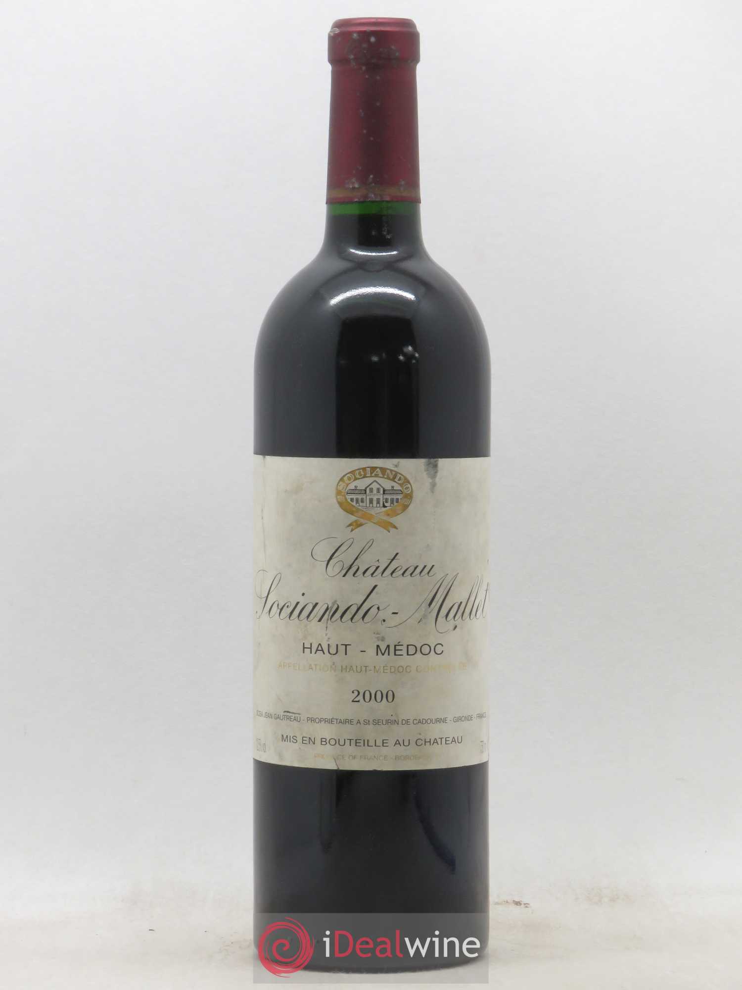 Château Sociando Mallet 2000 - Lot de 1 bouteille - 0