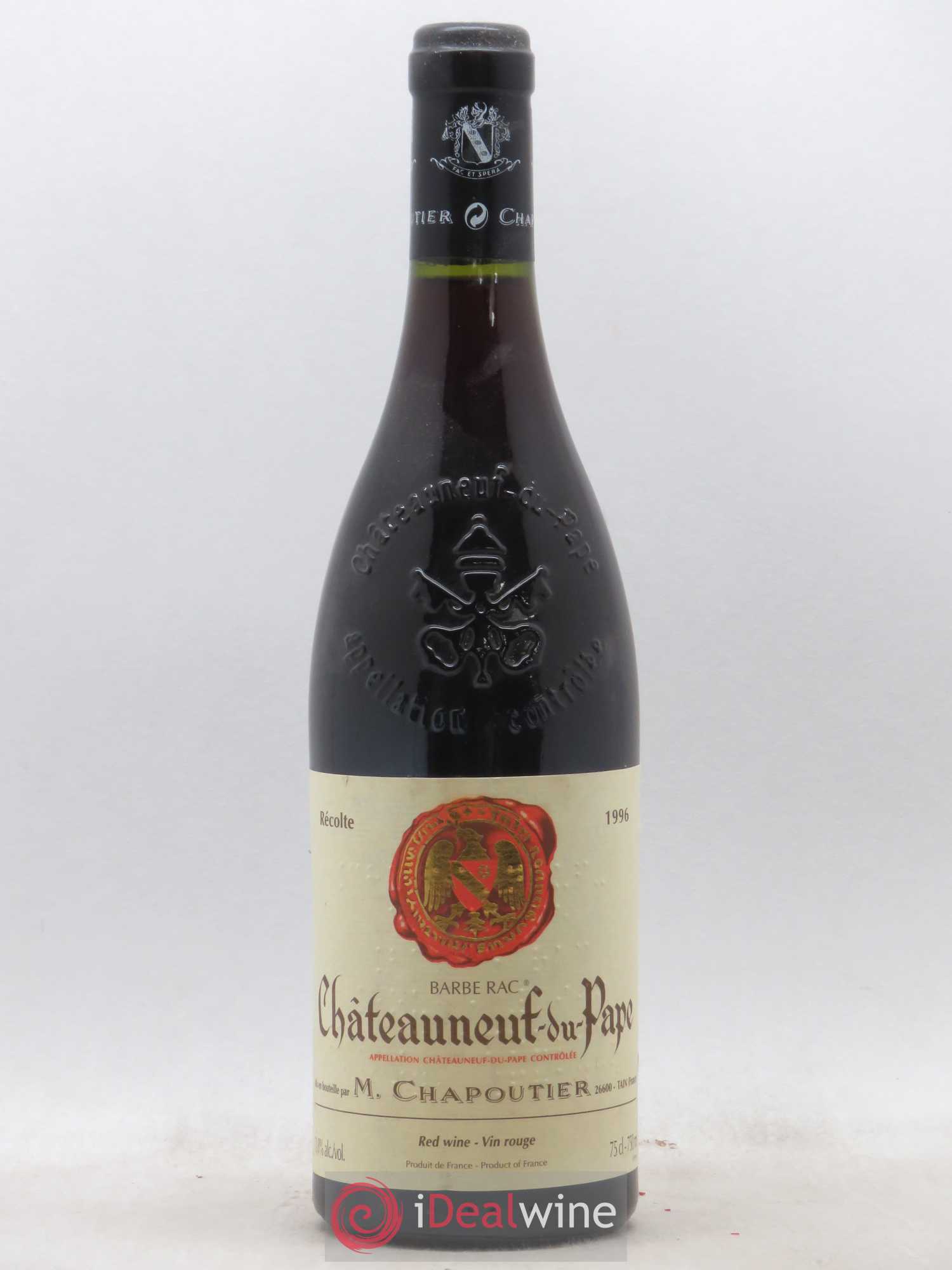 Châteauneuf-du-Pape Barbe Rac Chapoutier 1996 - Lot de 1 bouteille - 0