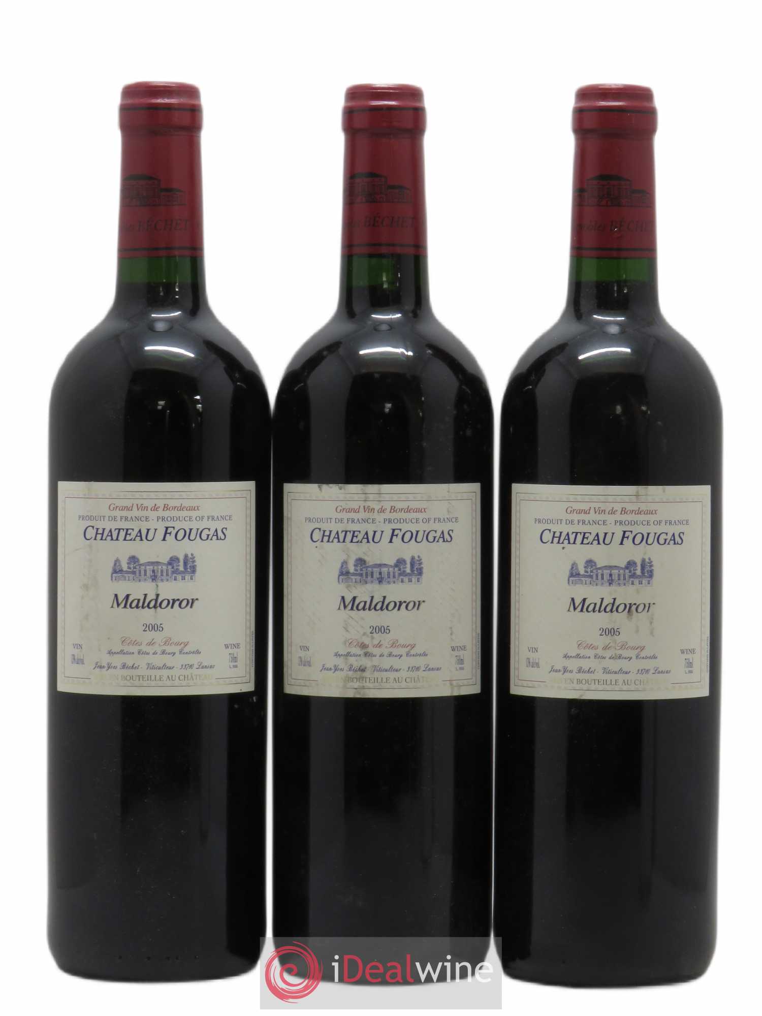 Château Fougas Maldoror (sans prix de réserve) 2005 - Lot de 3 bouteilles - 0