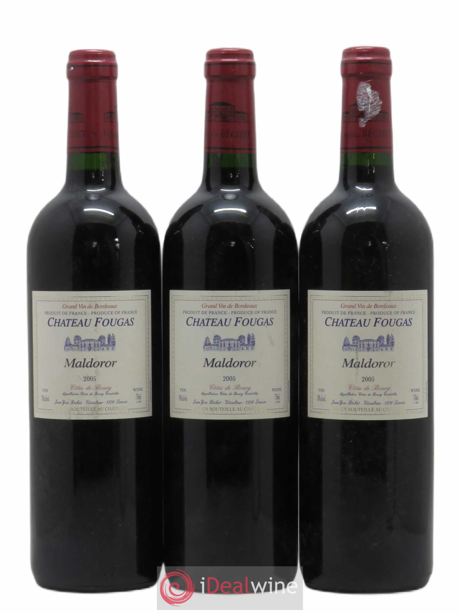 Château Fougas Maldoror (sans prix de réserve) 2005 - Lot de 3 bouteilles - 0
