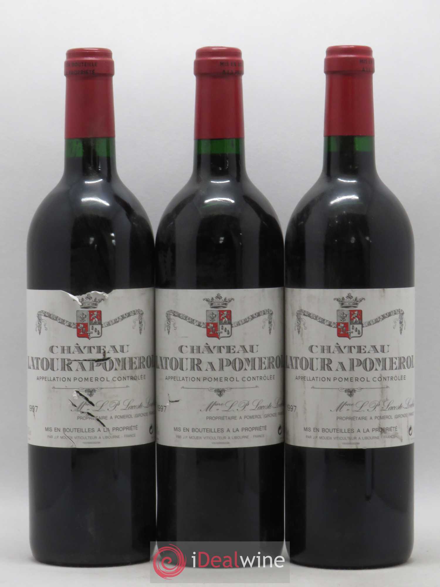 Château Latour à Pomerol 1997 - Lot de 3 bouteilles - 0