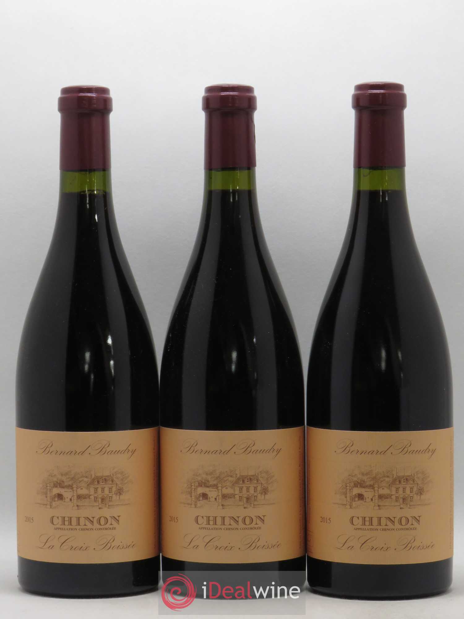 Chinon La Croix Boissée Bernard Baudry 2015 - Lot de 3 bouteilles - 0