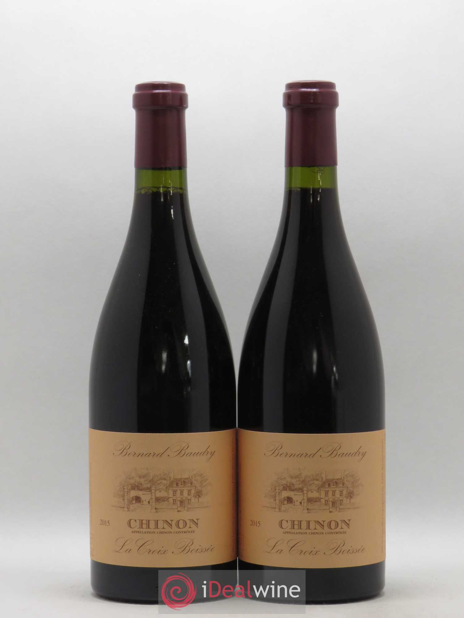 Chinon La Croix Boissée Bernard Baudry 2015 - Lot de 2 bouteilles - 0