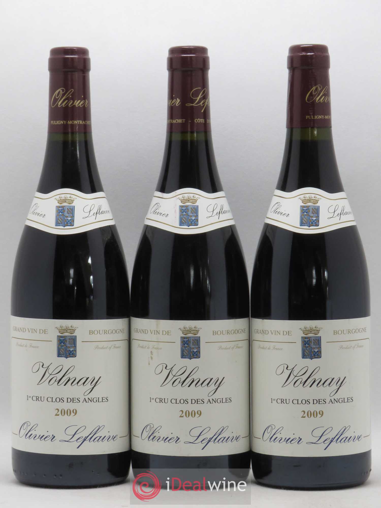 Volnay 1er Cru Clos des Angles Olivier Leflaive 2009 - Lot de 3 bouteilles - 0