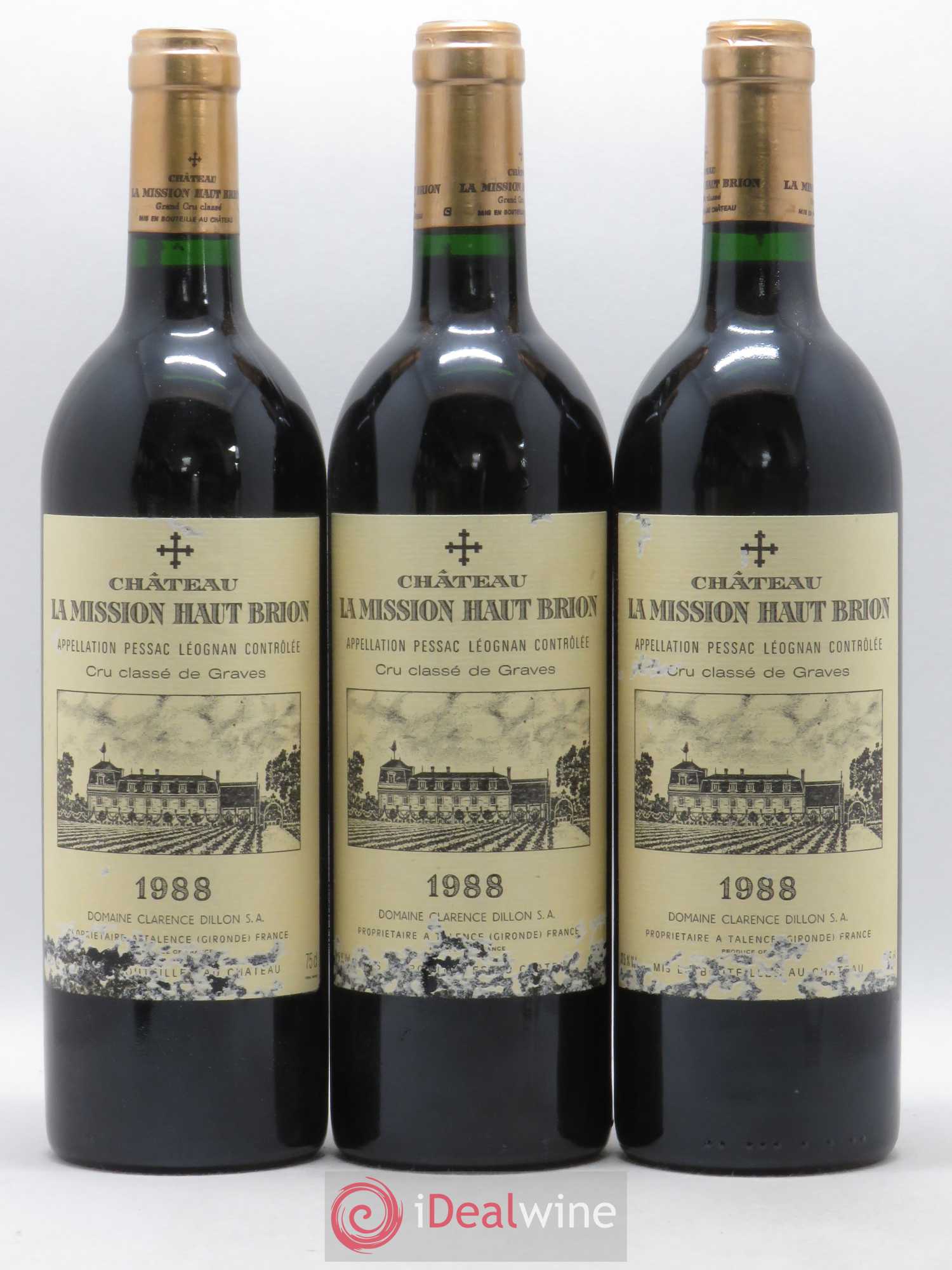 Château la Mission Haut-Brion Cru Classé de Graves 1988 - Lot de 12 bouteilles - 2