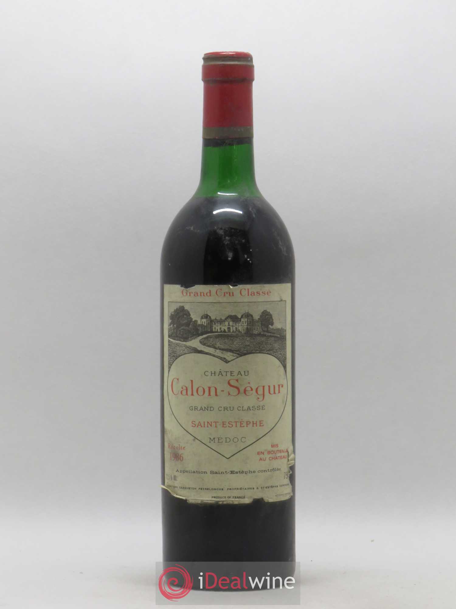 Château Calon Ségur 3ème Grand Cru Classé 1986 - Lot de 1 bouteille - 0