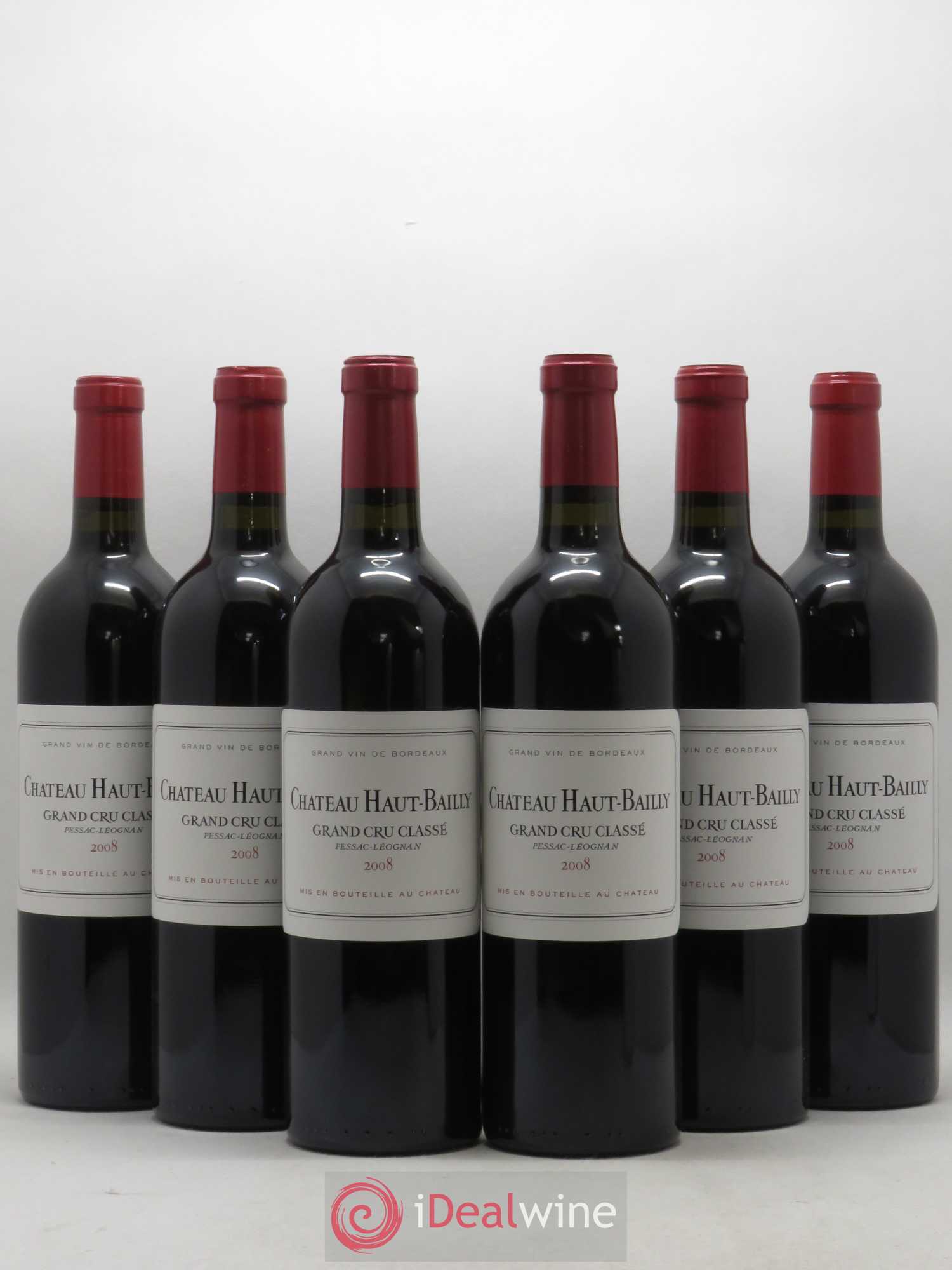 Château Haut-Bailly Cru Classé de Graves 2008 - Lot de 6 bouteilles - 0