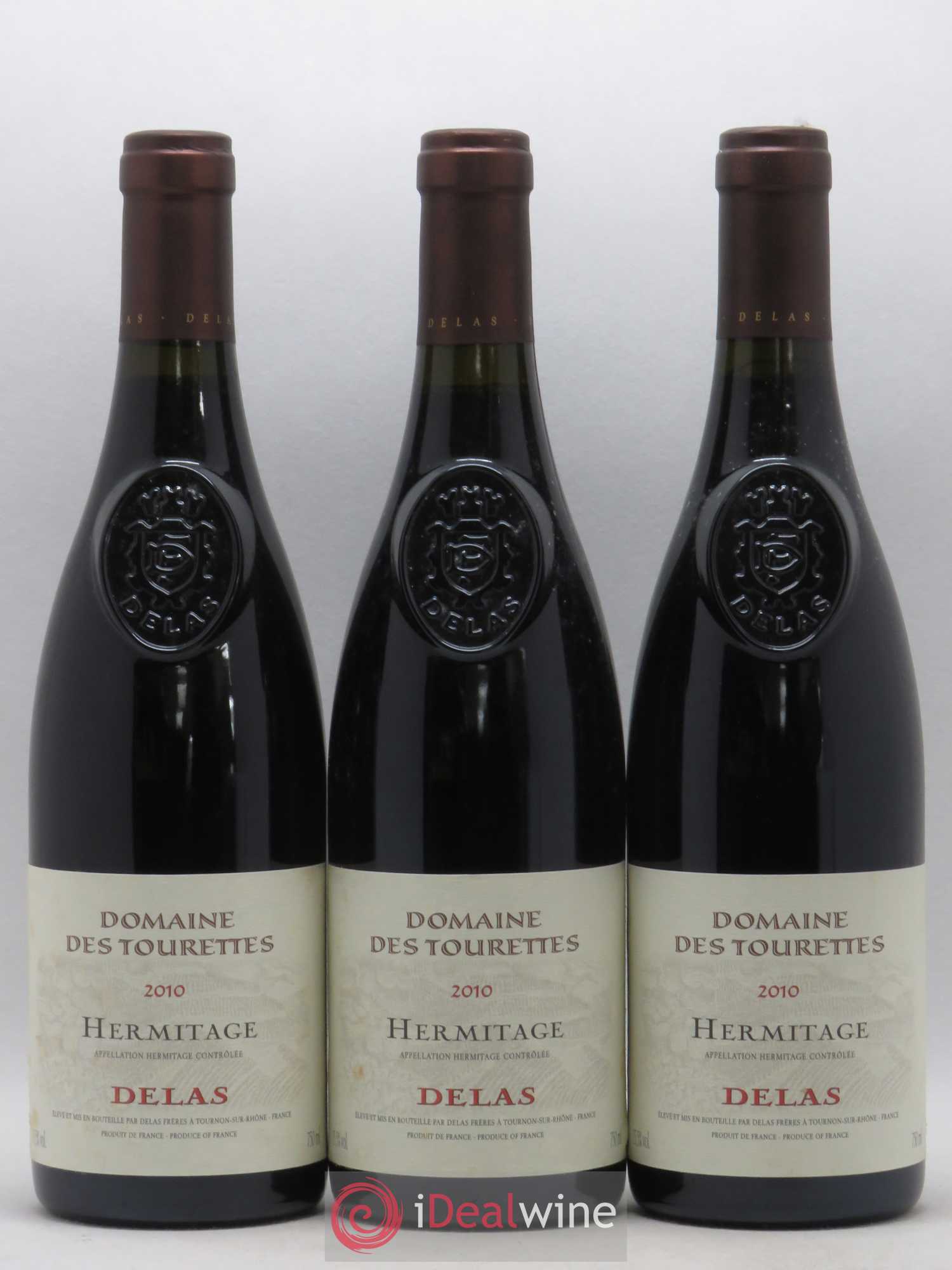 Hermitage Domaine des Tourettes Delas Frères 2010 - Lot de 3 bouteilles - 0