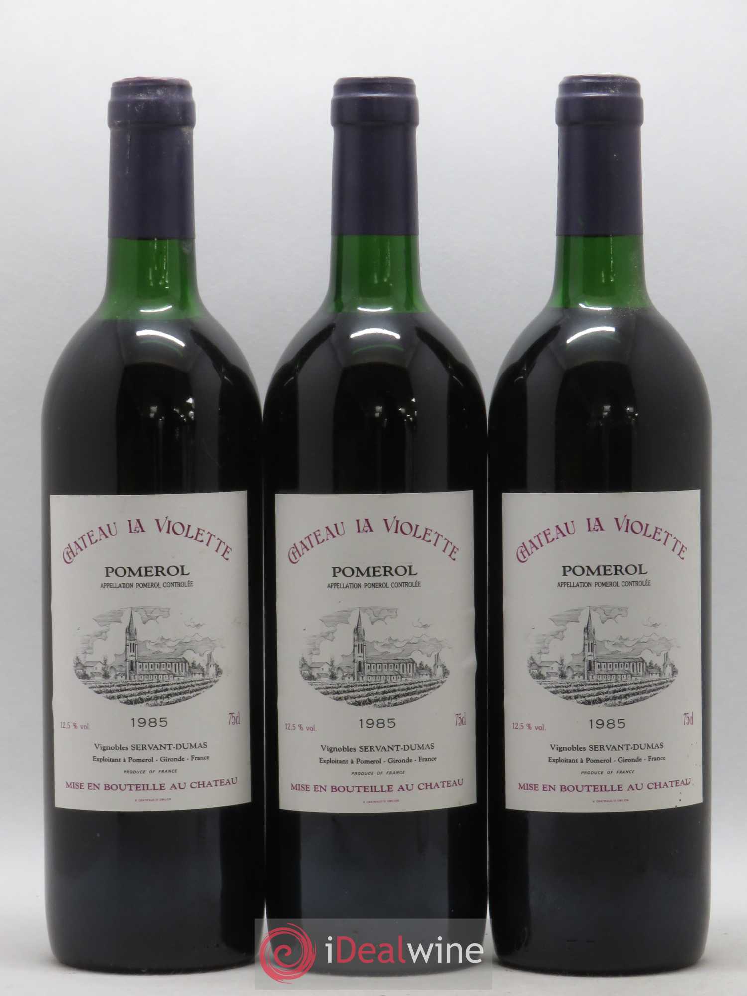 Château la Violette 1985 - Lot de 3 bouteilles - 0