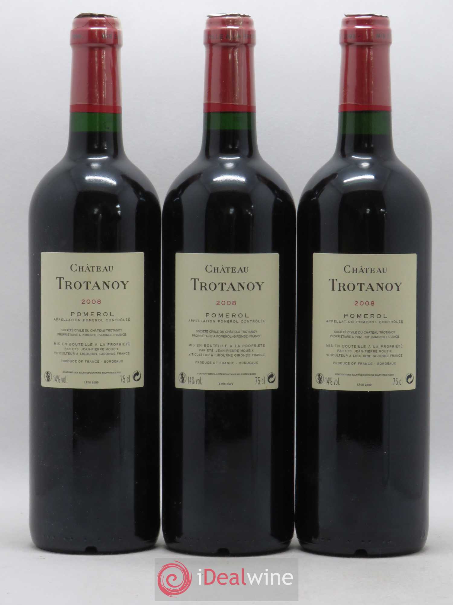 Château Trotanoy 2008 - Lot de 3 bouteilles - 1