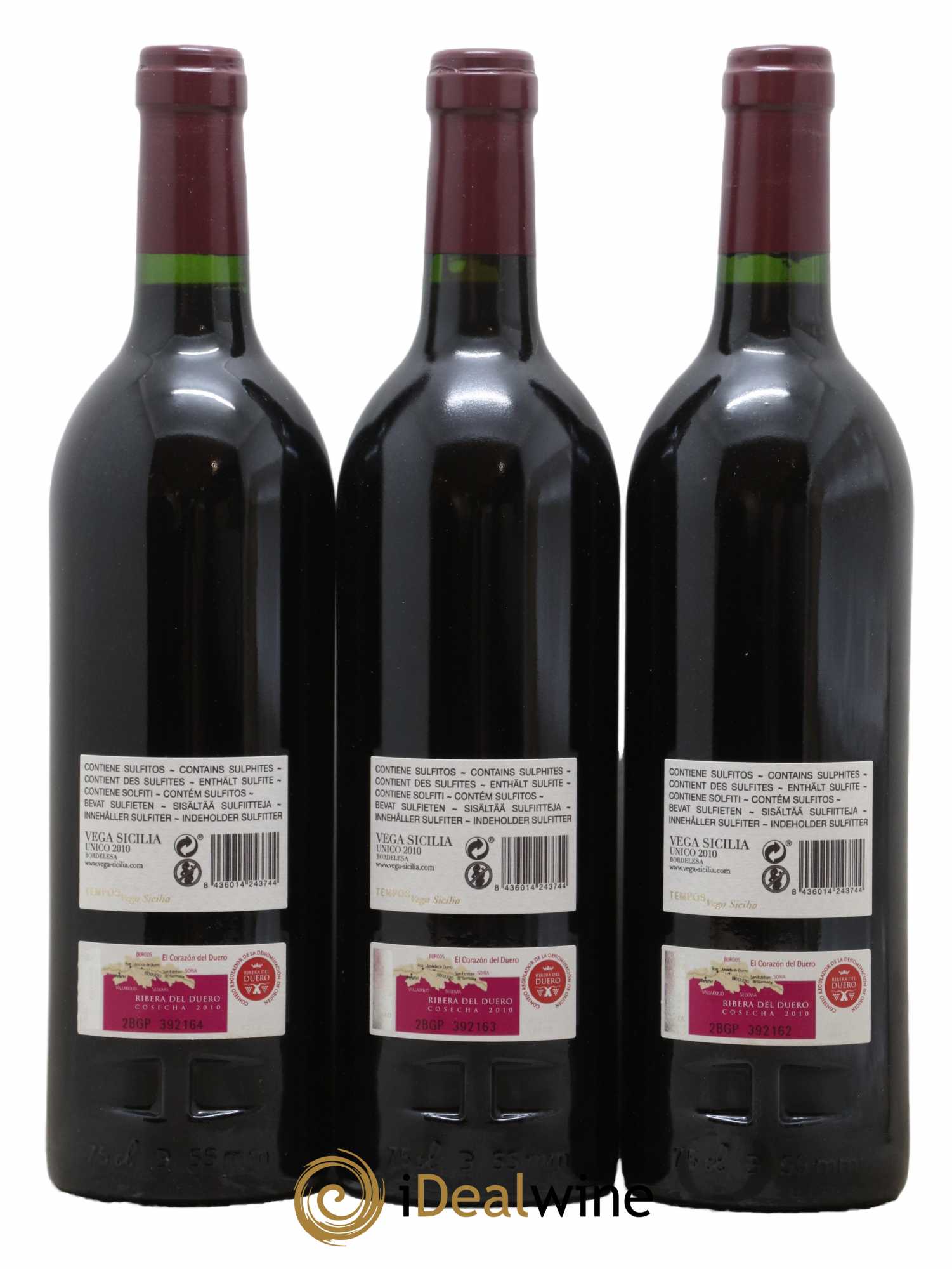 Ribera Del Duero DO Vega Sicilia Unico Famille Alvarez 2010 - Lot de 3 bouteilles - 2