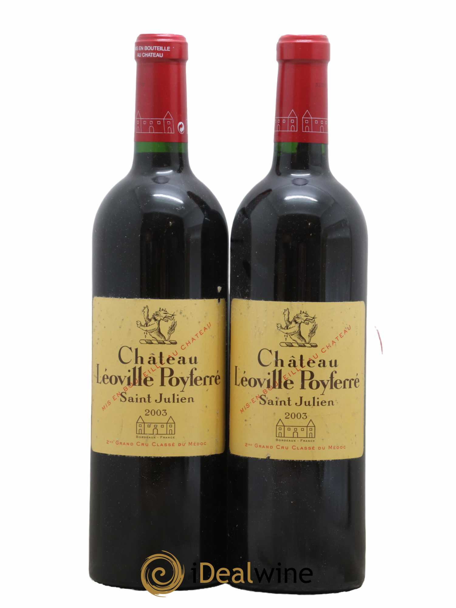 Château Léoville Poyferré 2ème Grand Cru Classé 2003 - Lot de 2 bouteilles - 0